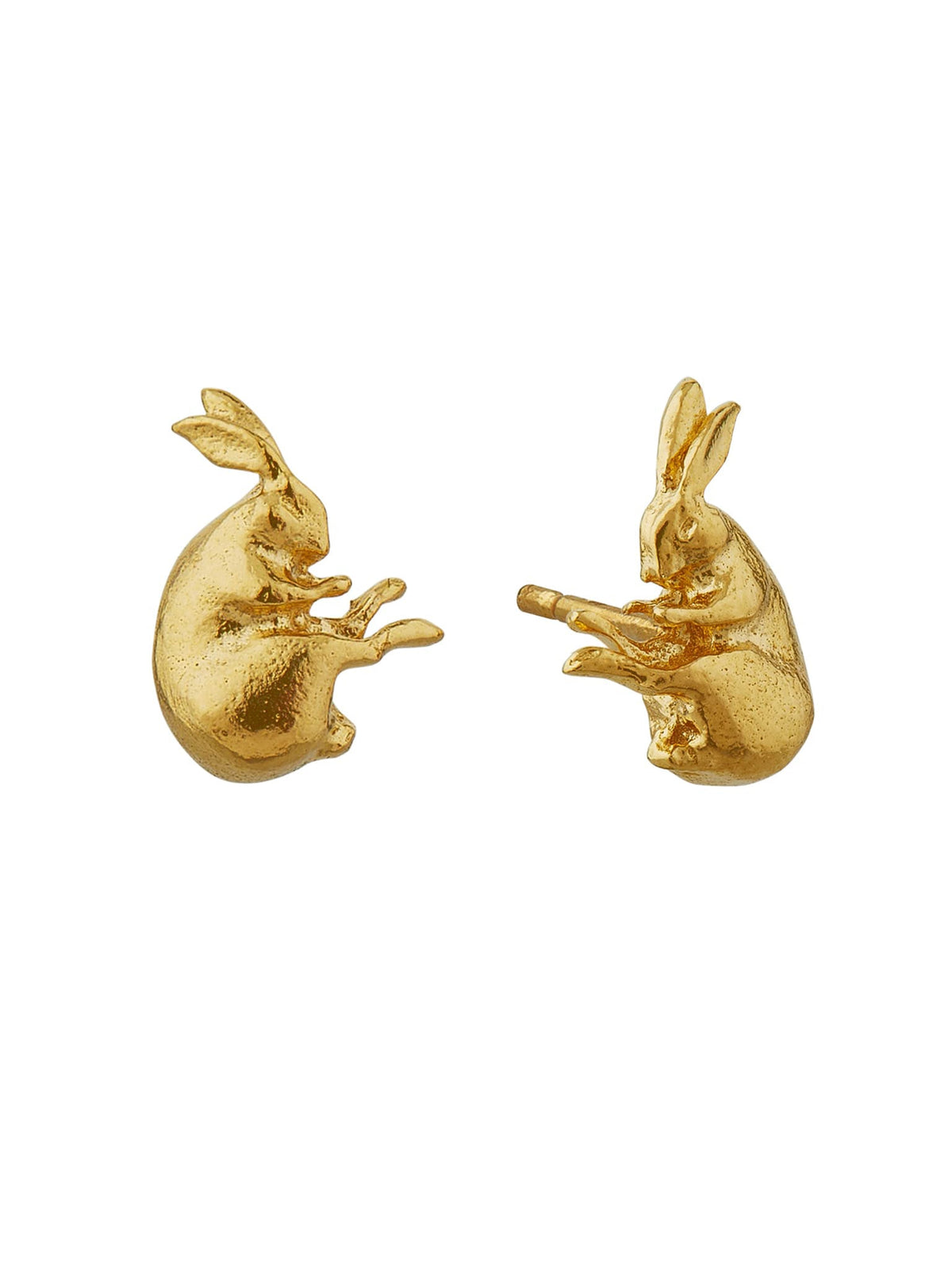 Sleeping Hare Stud Earrings