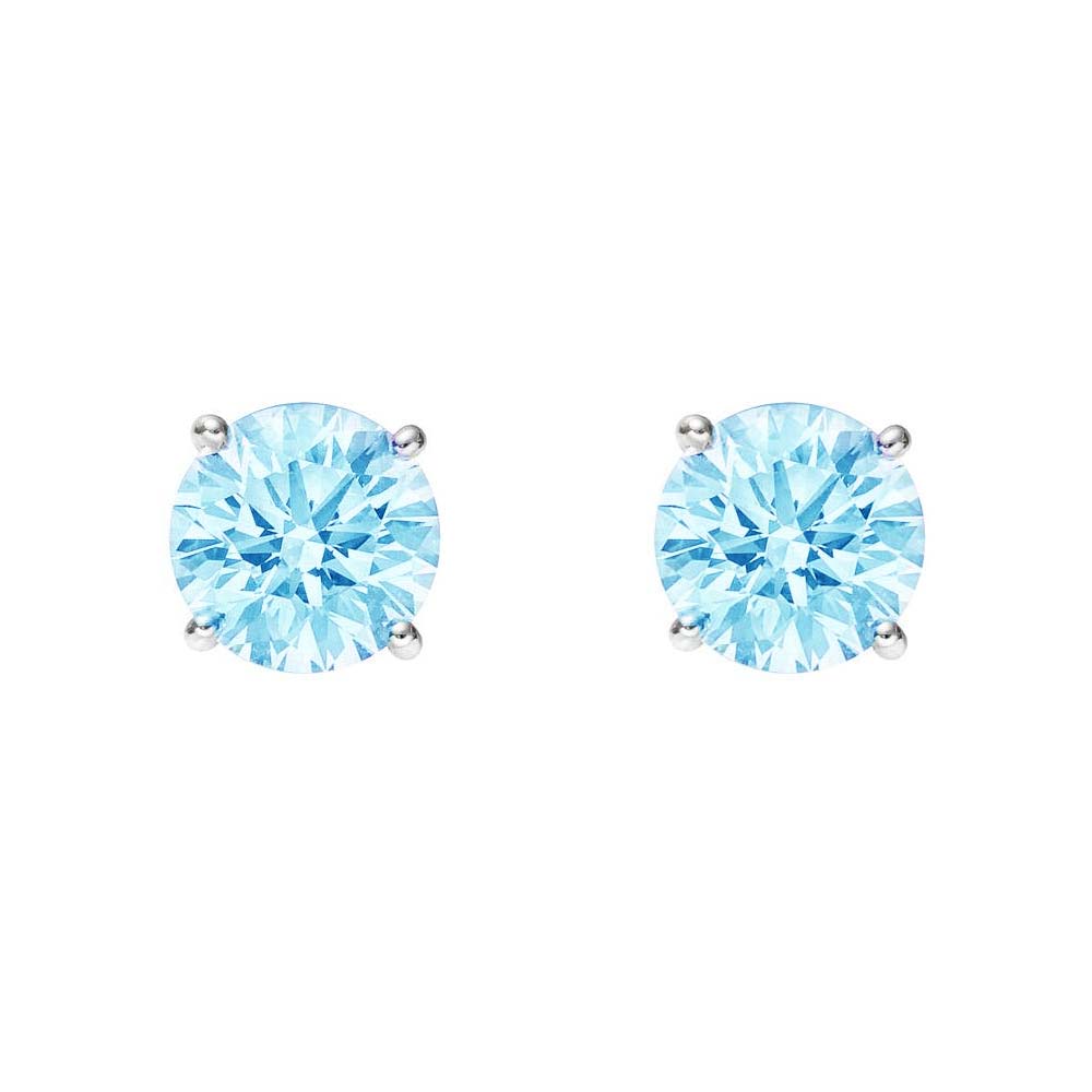 Sterling Silver Sky Blue Topaz Stud Earrings
