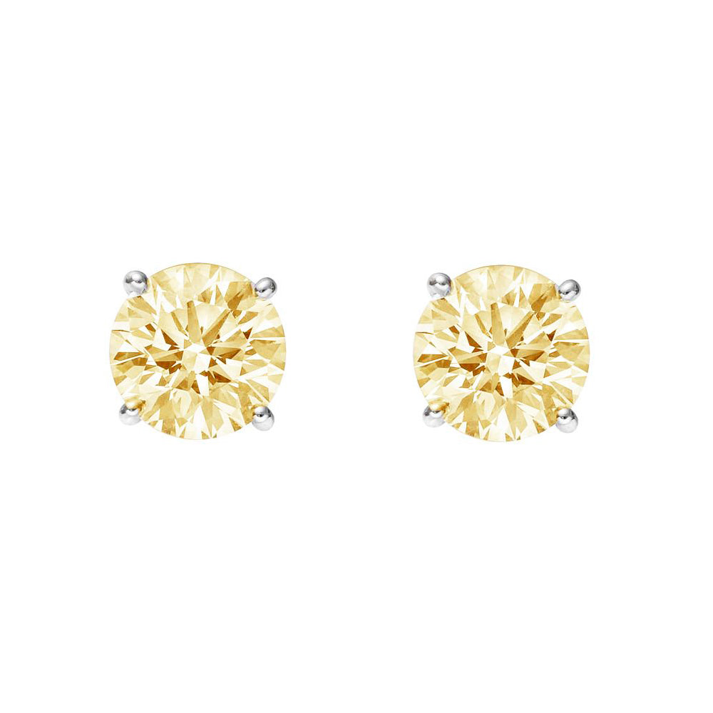 Sterling Silver Citrine Stud Earrings