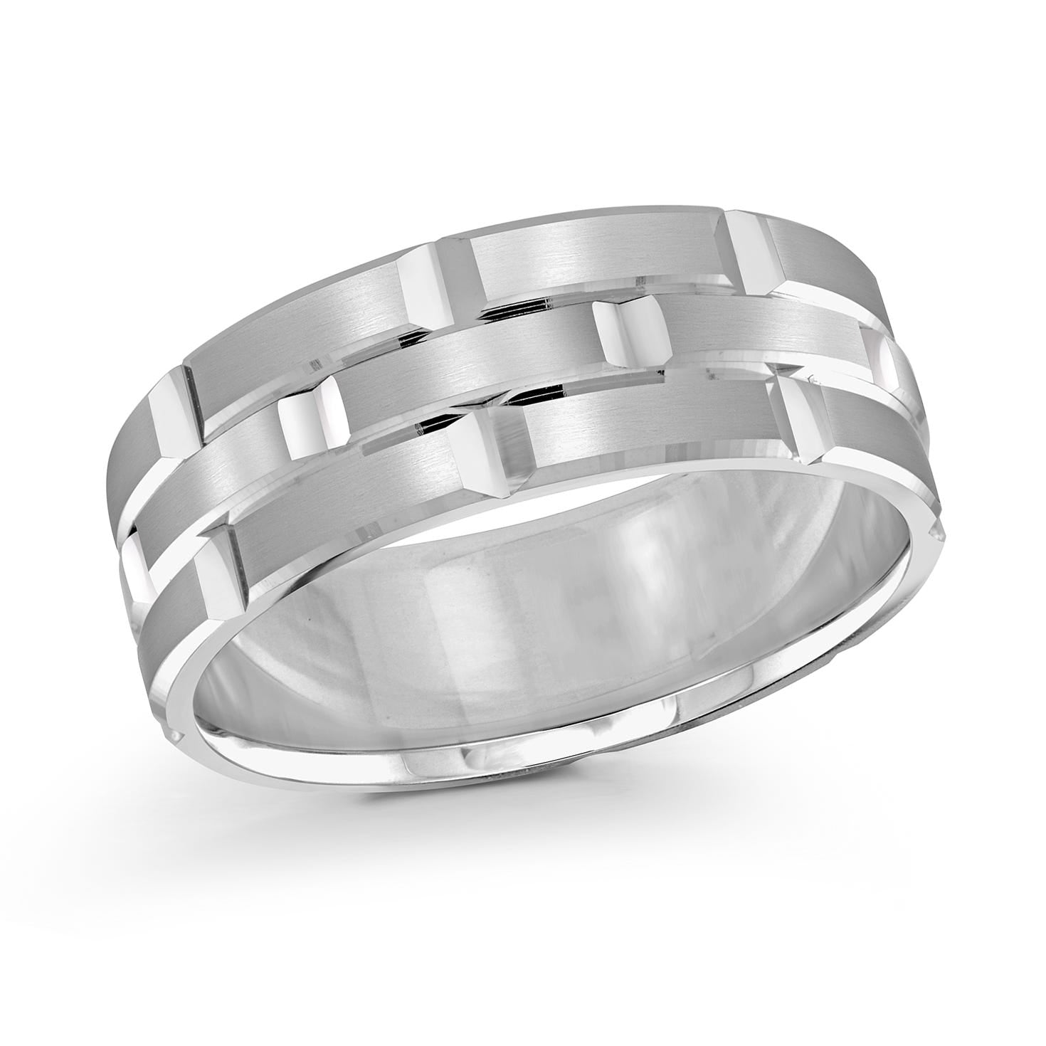 14K White Gold Ring from the Executif Collection by Malo - FJM-002-8W