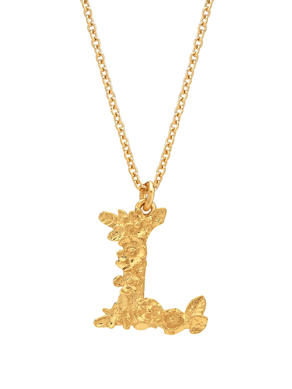 Floral Letter L Necklace