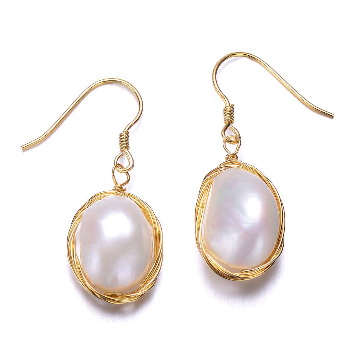 Dominique Freshwater Pearl Hook Earrings