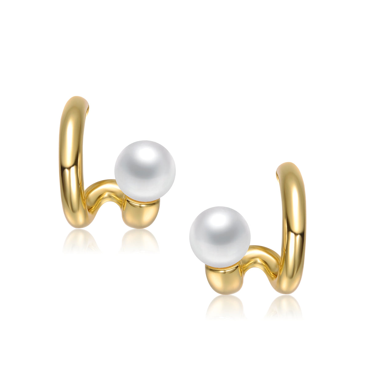 Delphine Ribbon Pearl Earrings