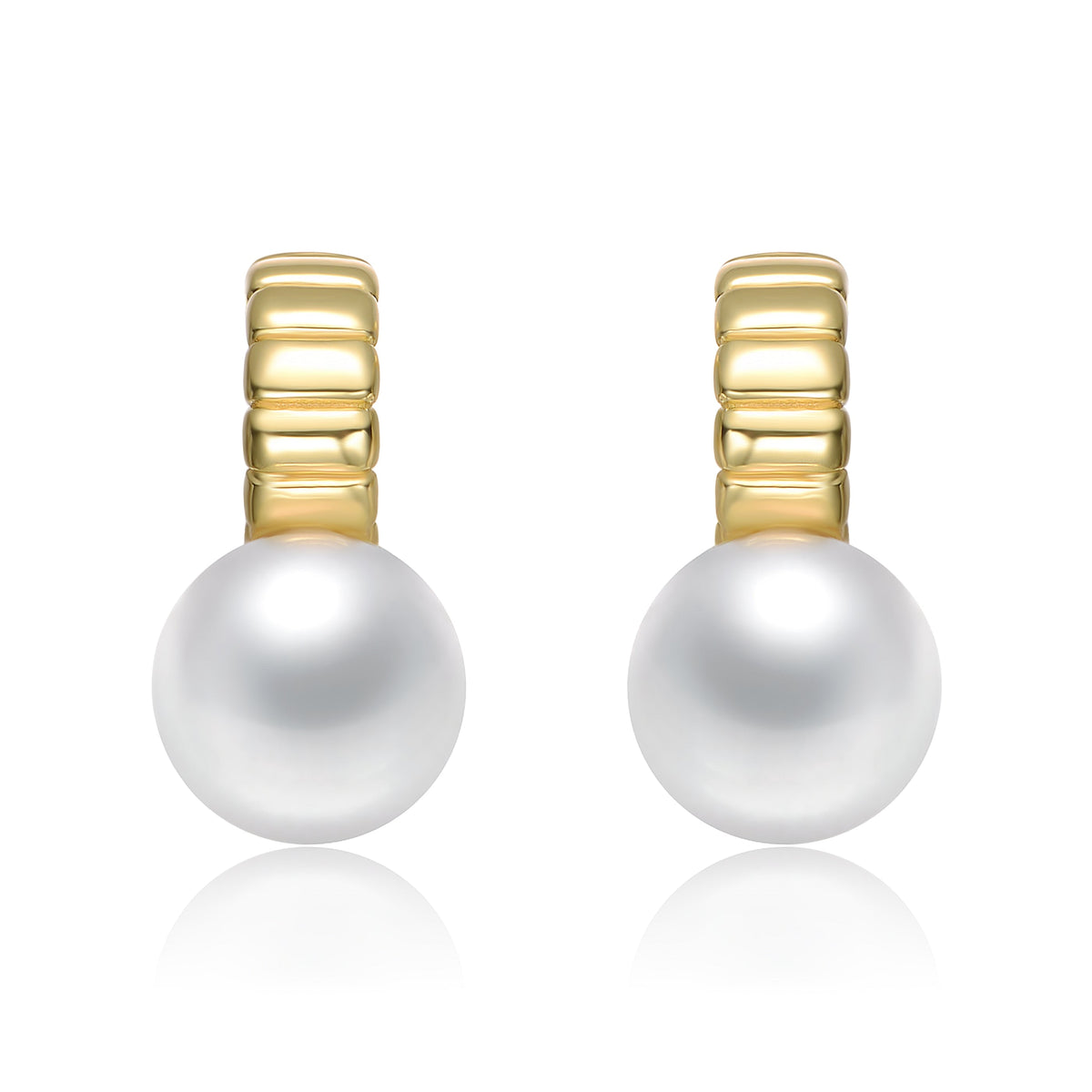 Vilette C-Hoop Pearl Drop Earrings