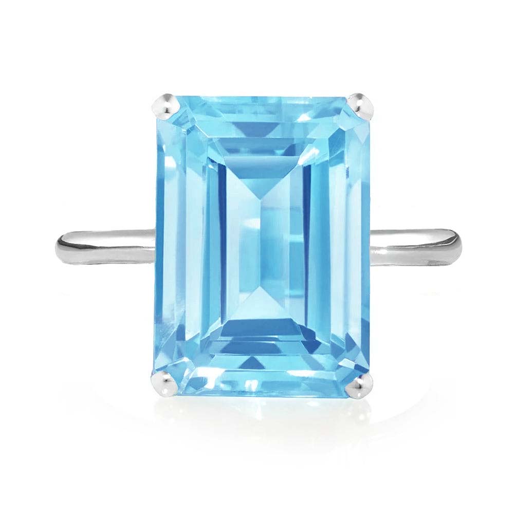 Sterling Silver Sky Blue Topaz Ring