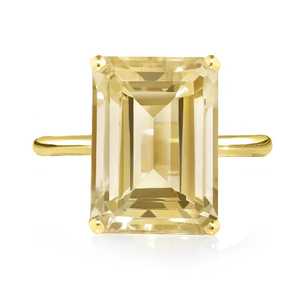 Yellow Gold Citrine Ring