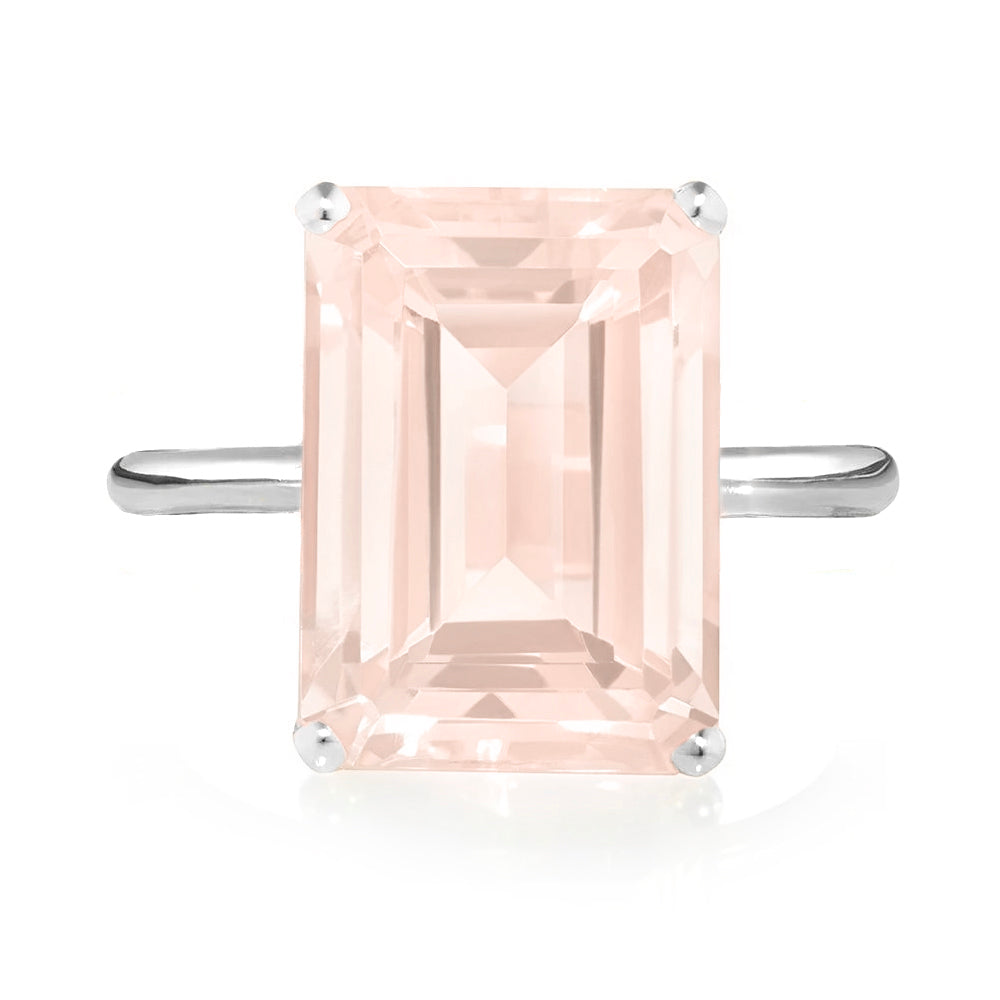 Sterling Silver Rose Quartz Ring