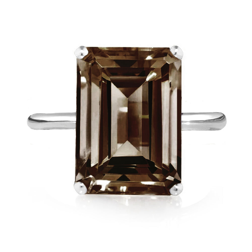 Sterling Silver Smoky Quartz Ring
