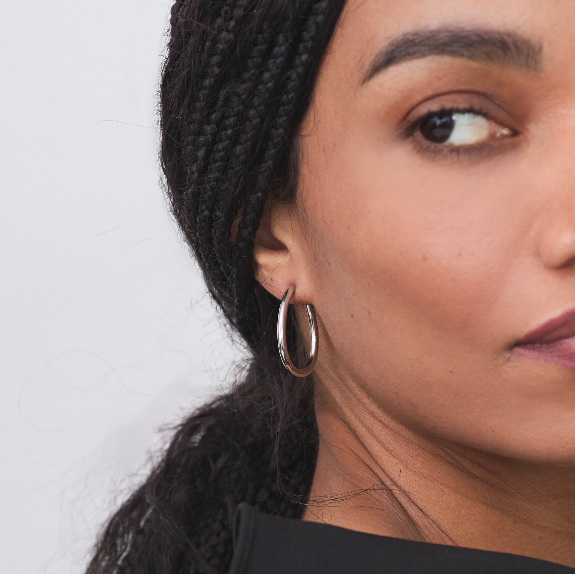 Jocelyn Hoops Silver