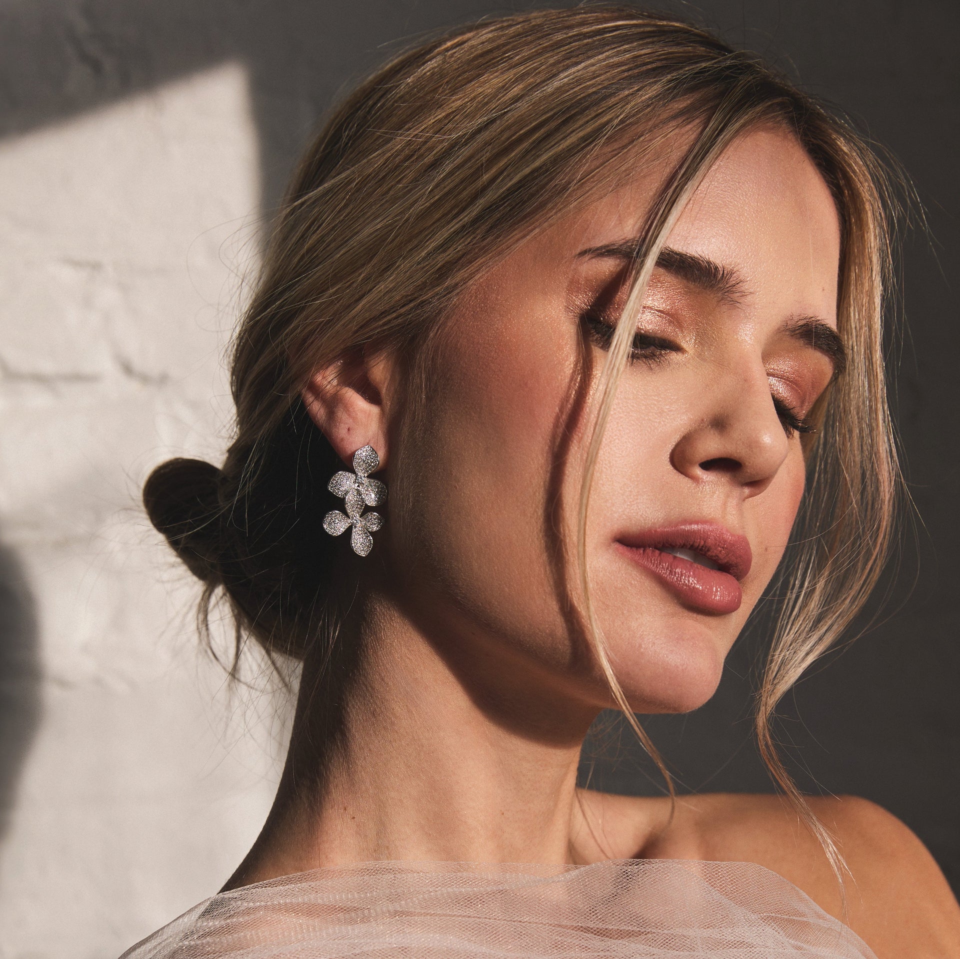 Sakura Earrings Silver