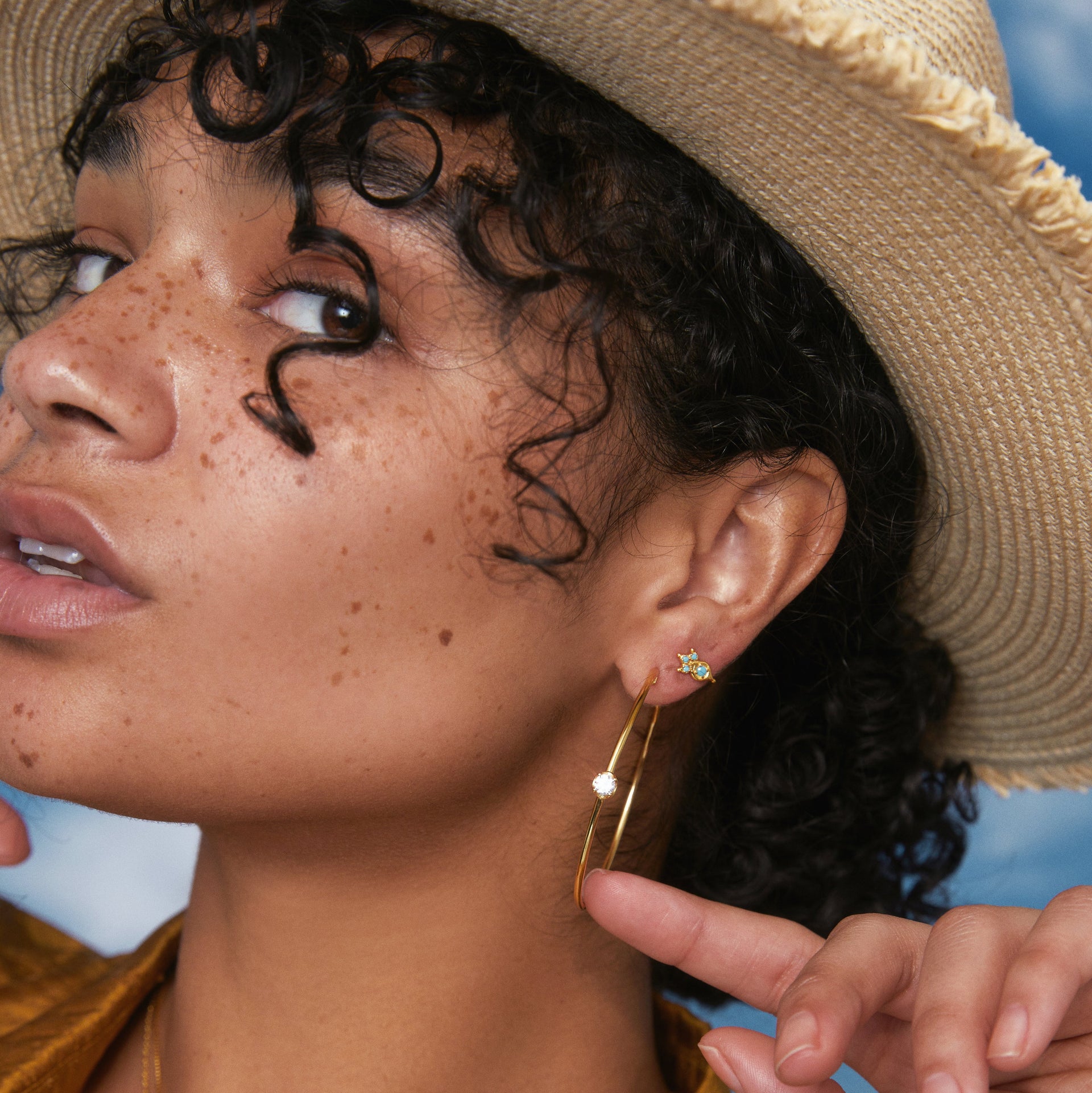 Sabine Statement Hoops Gold