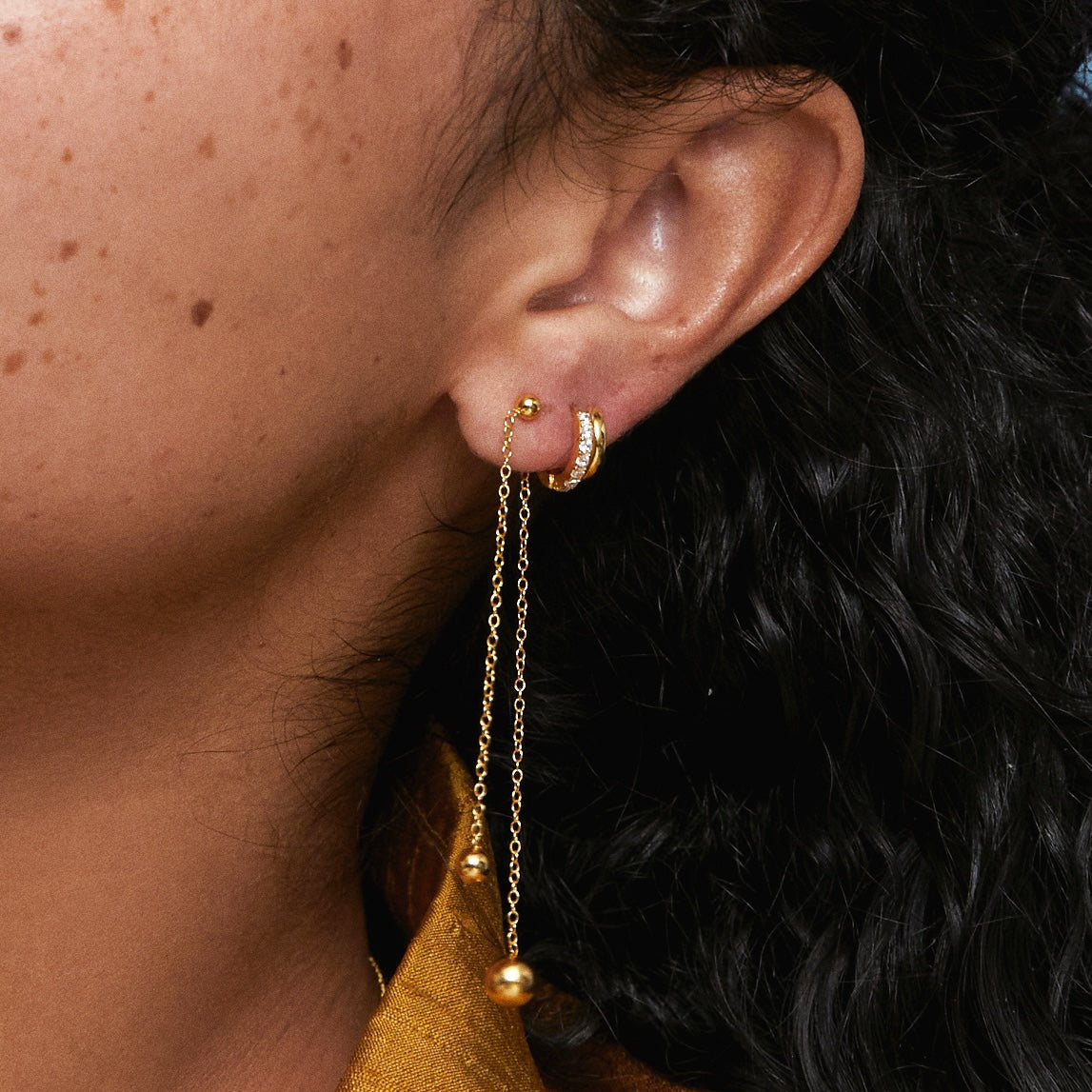 Alina Drop Earrings Gold