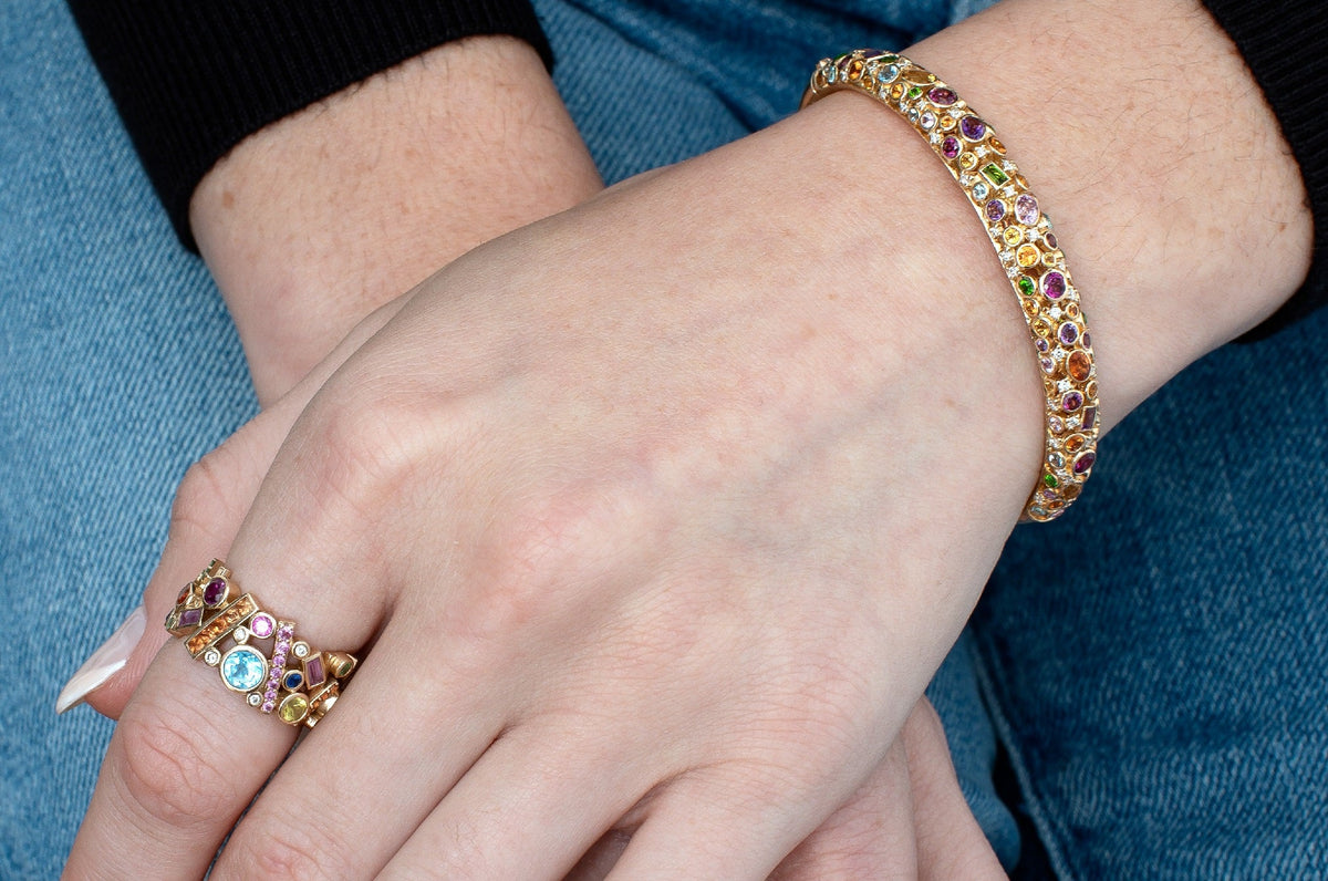 Falling Stars Multi-Color Ring