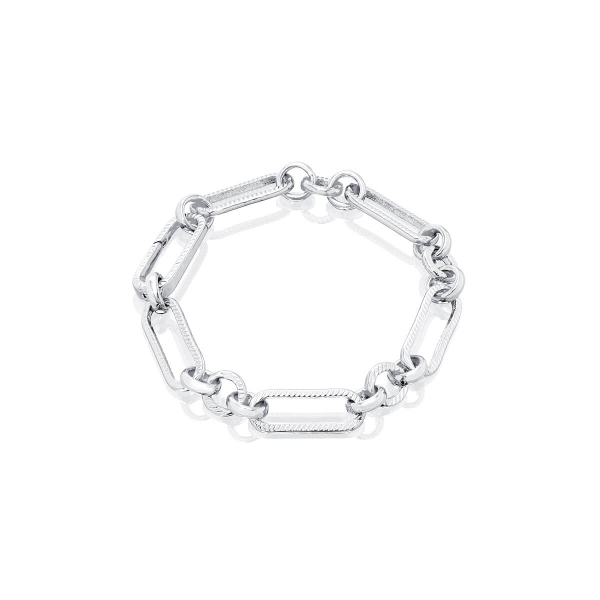 Figaro Chain Bracelet (Silver)