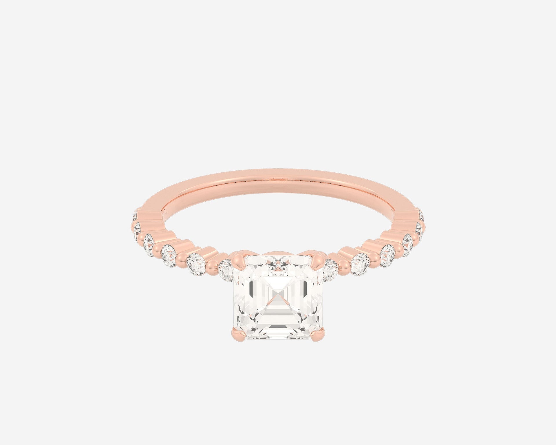 The Floating Solitaire — Asscher