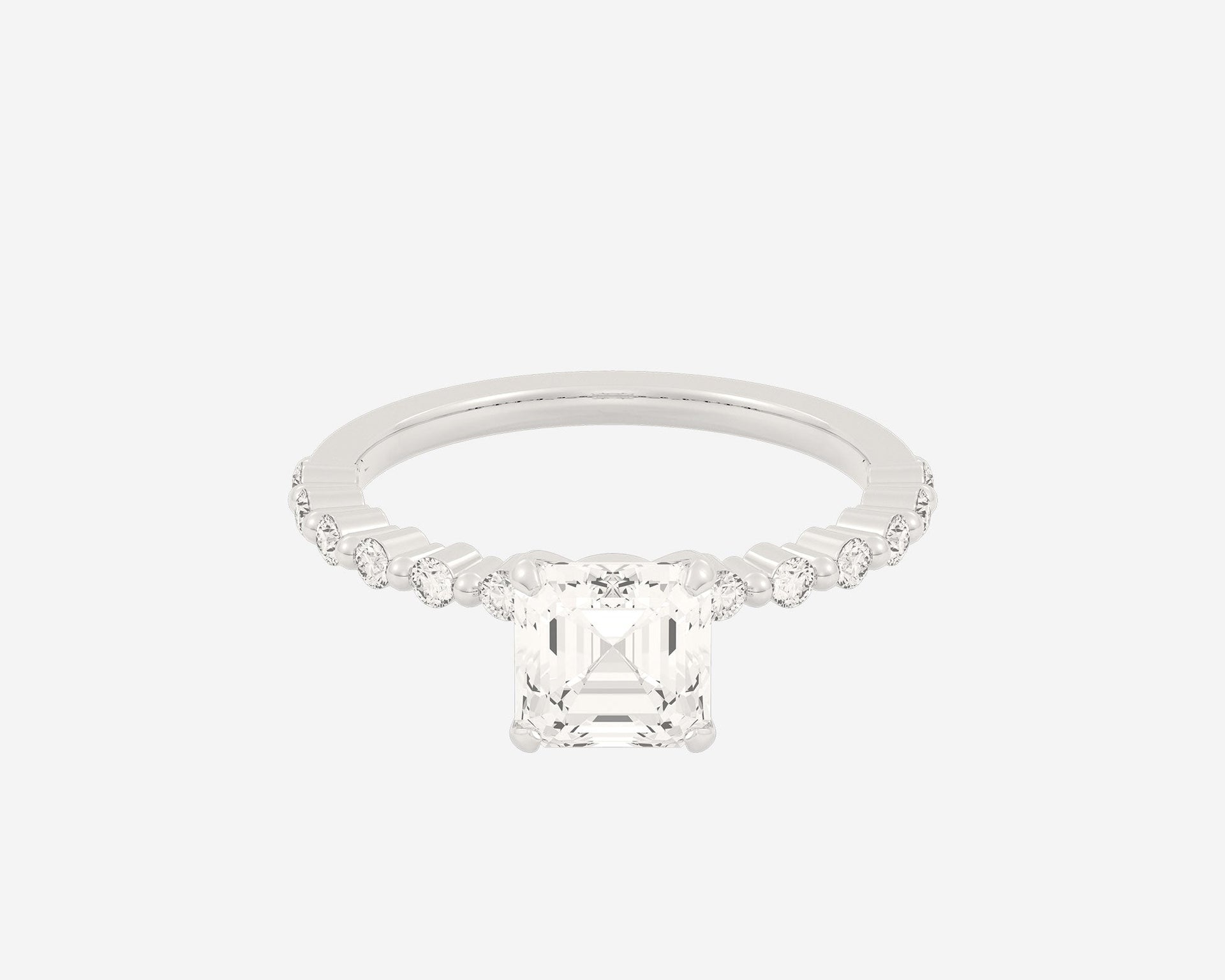The Floating Solitaire — Asscher
