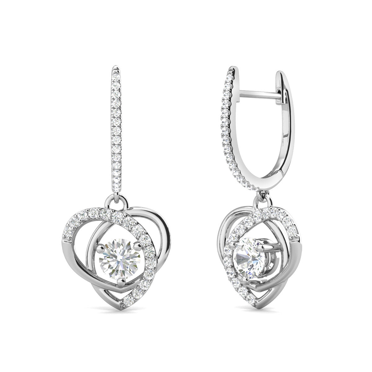 Moissanite by Cate & Chloe Naomi 18k Gold Plated 925 Sterling Silver Stud Earrings 0.6tcw