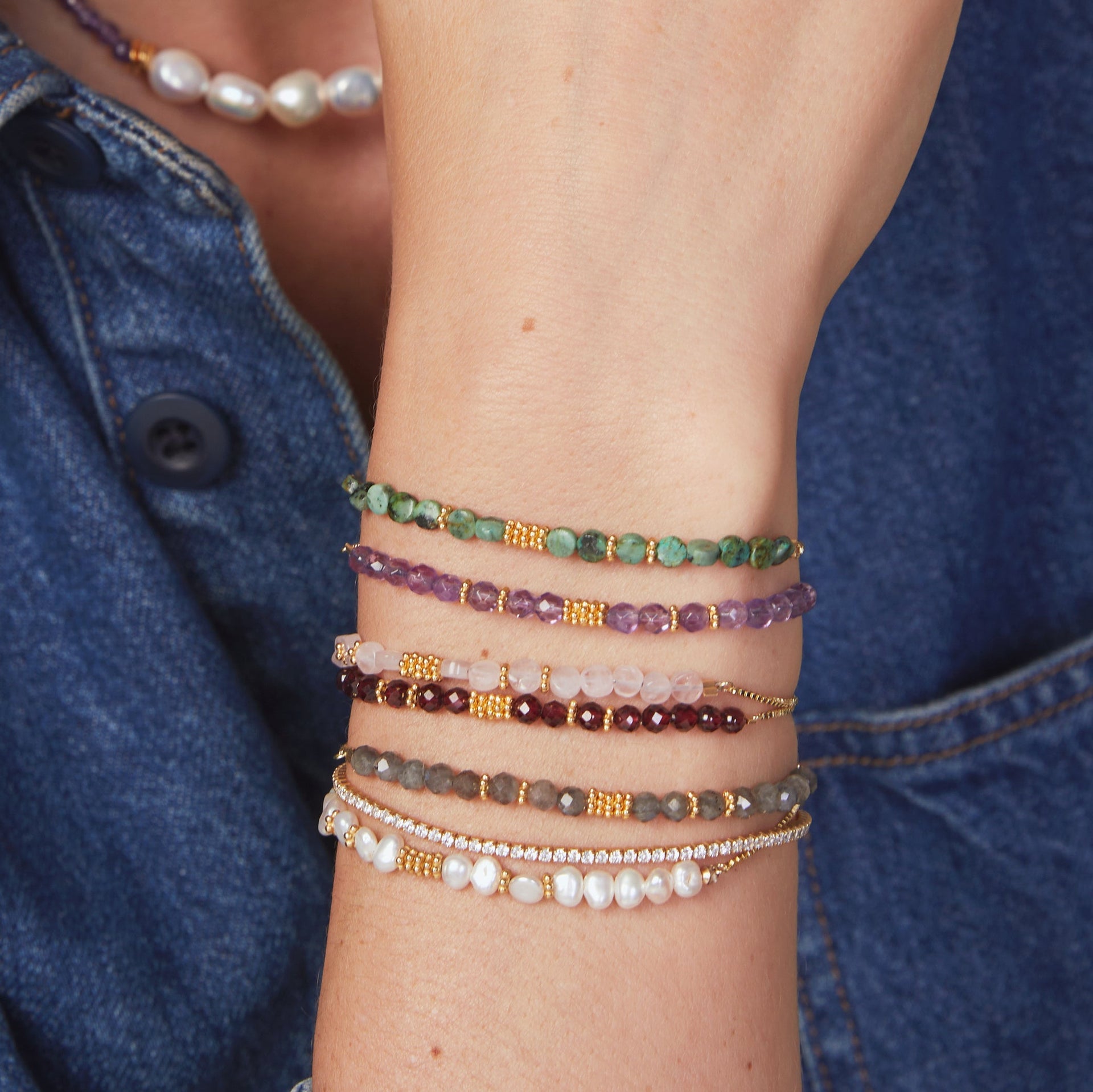 Turquoise Kismet Bracelet Gold