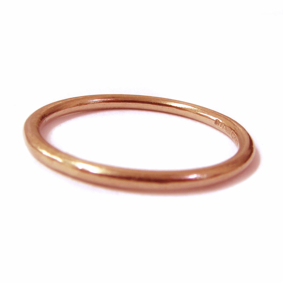 Thin 18k Rose Gold Stacking Ring