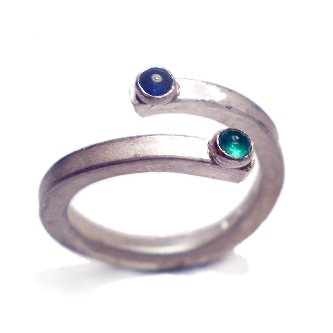 sapphire-and-emerald-you-and-me-silver-ring