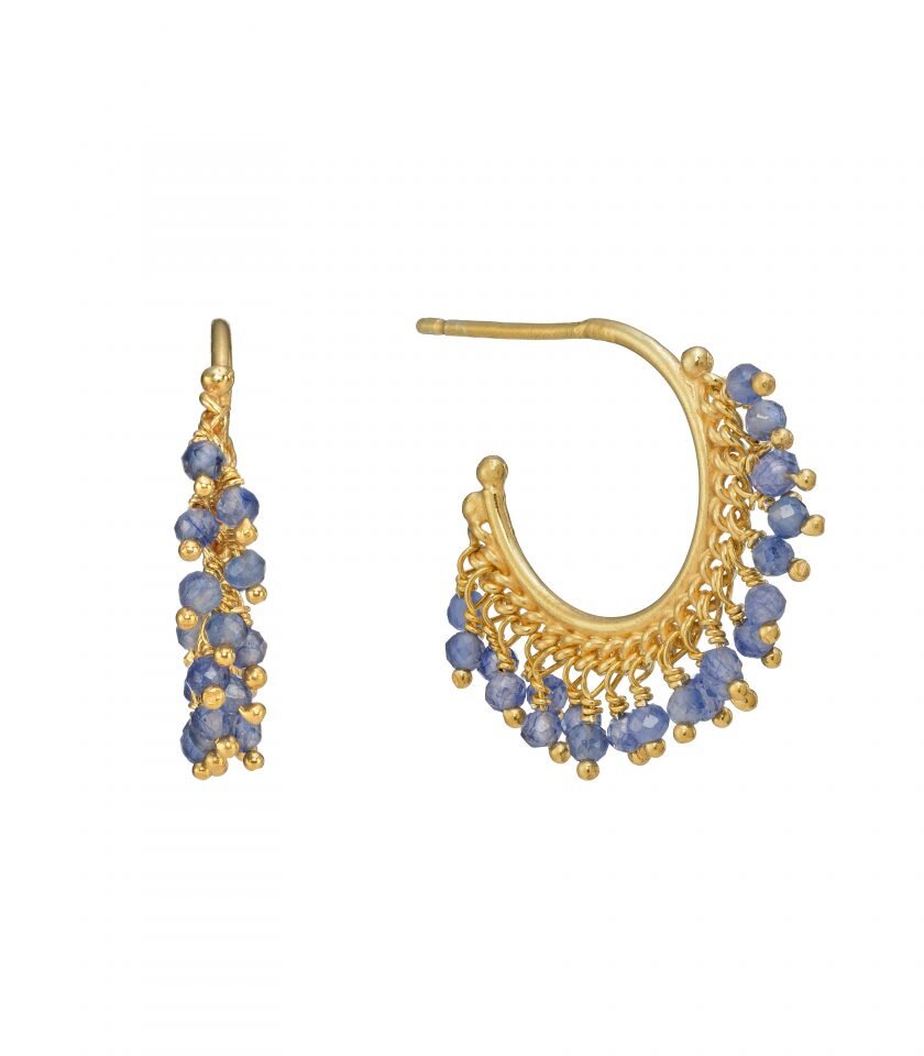 blue-sapphire-beaded-hoop-earrings