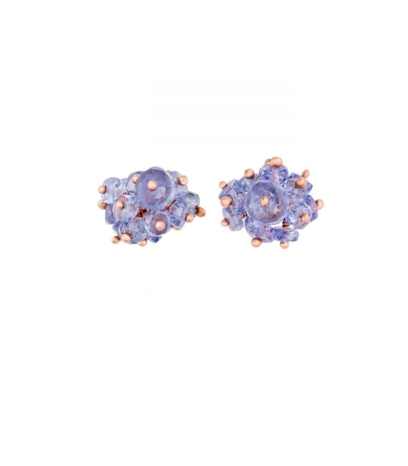 tanzanite-pompom-stud-earrings