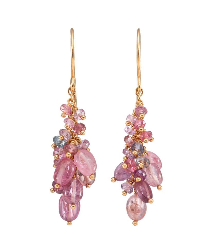 pink-spinel-cluster-earrings