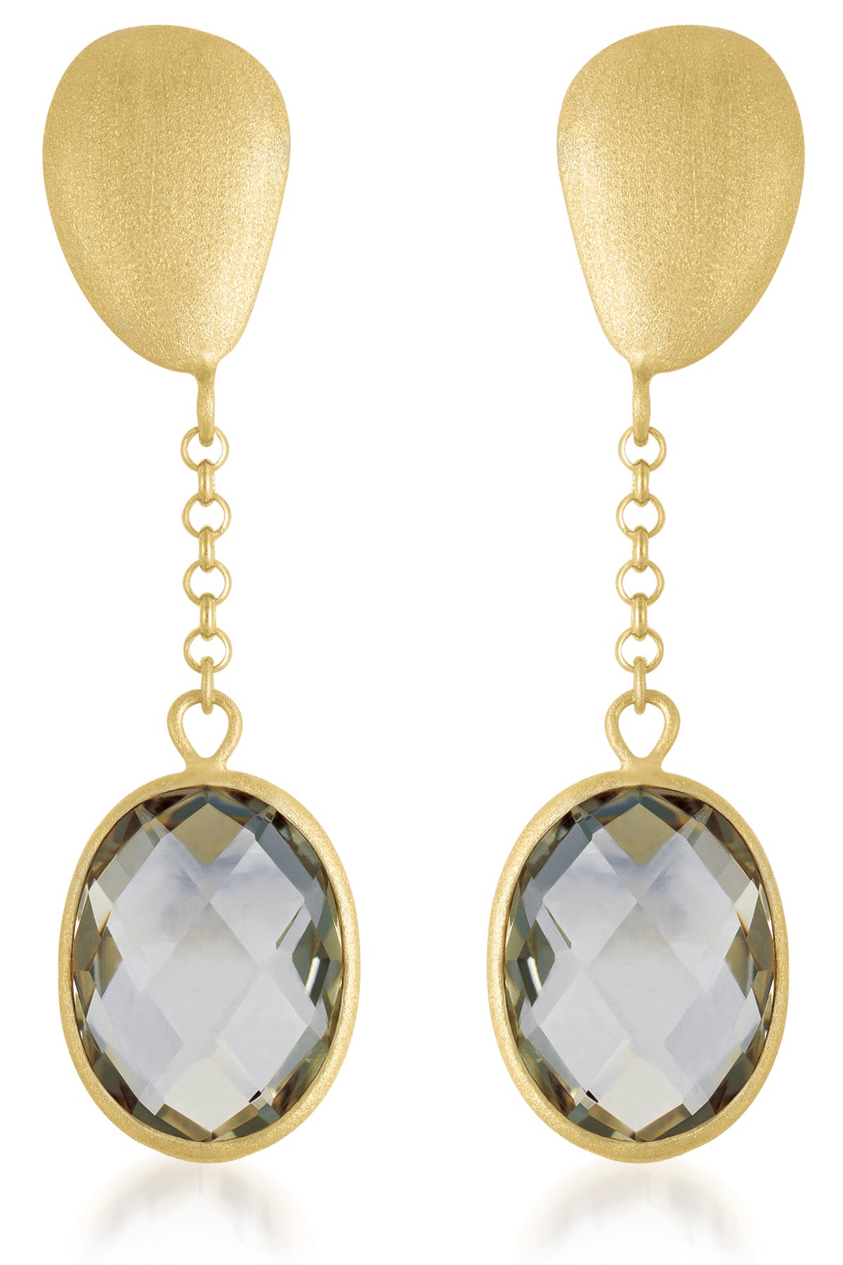 Jeanne Smoky Drop Earrings