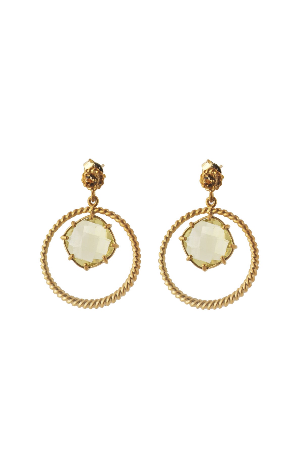 Jeanne Lemon Cubic Zirconia Earrings