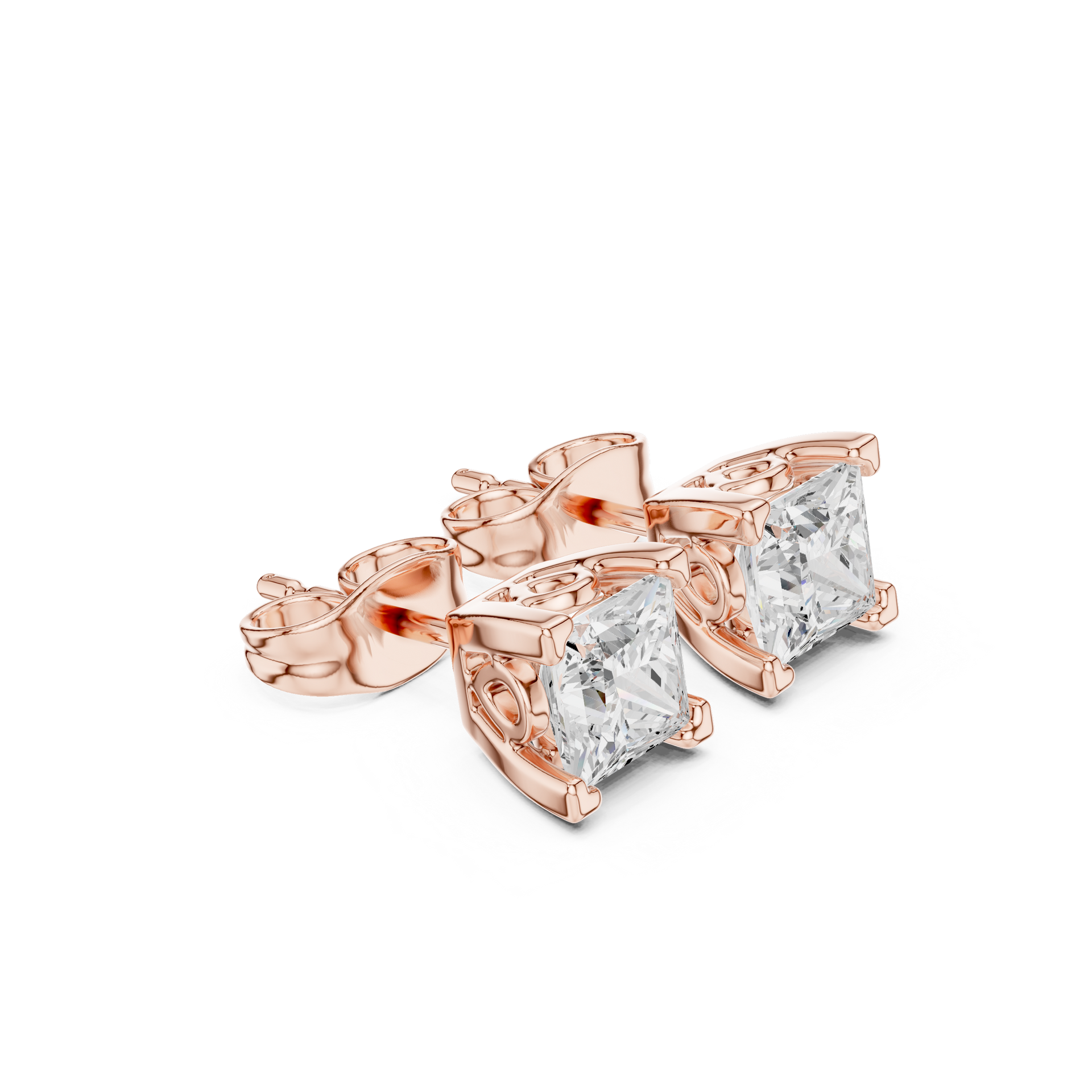 Oval-Cut Lab-grown Diamond Studs in 10K Yellow Gold