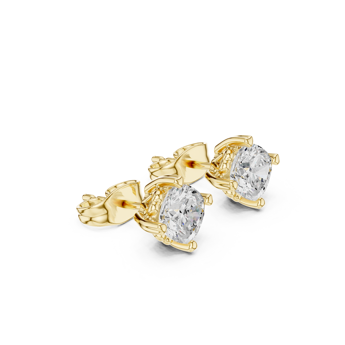 Princess-Cut Lab-grown Diamond Studs in 10K White Gold