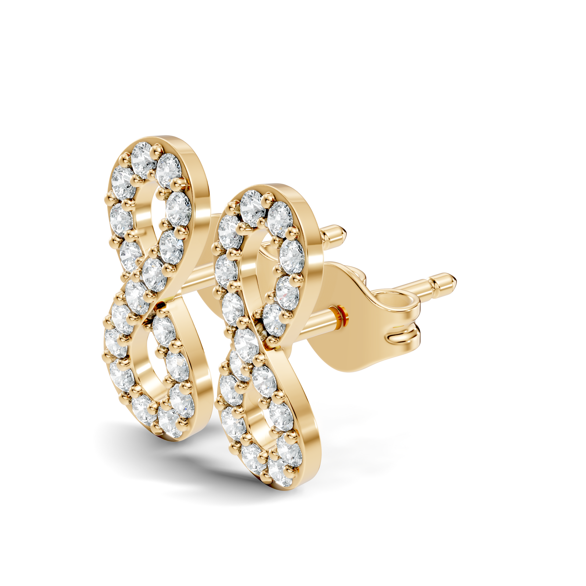 Round-Cut Lab-grown and Natural Diamond Studs in 10K Rose Gold