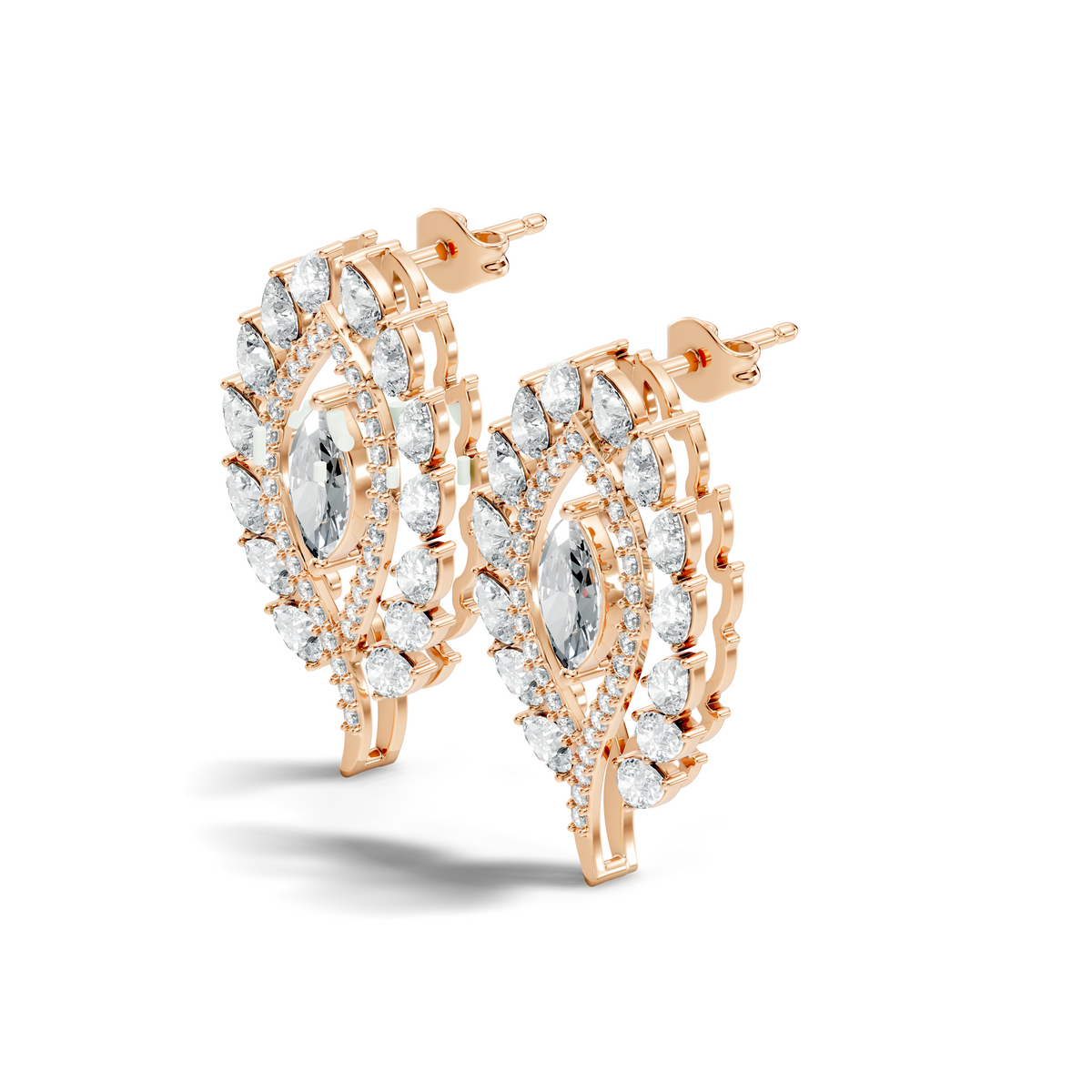 Lab-grown Diamond Earrings in 10K Rose Gold