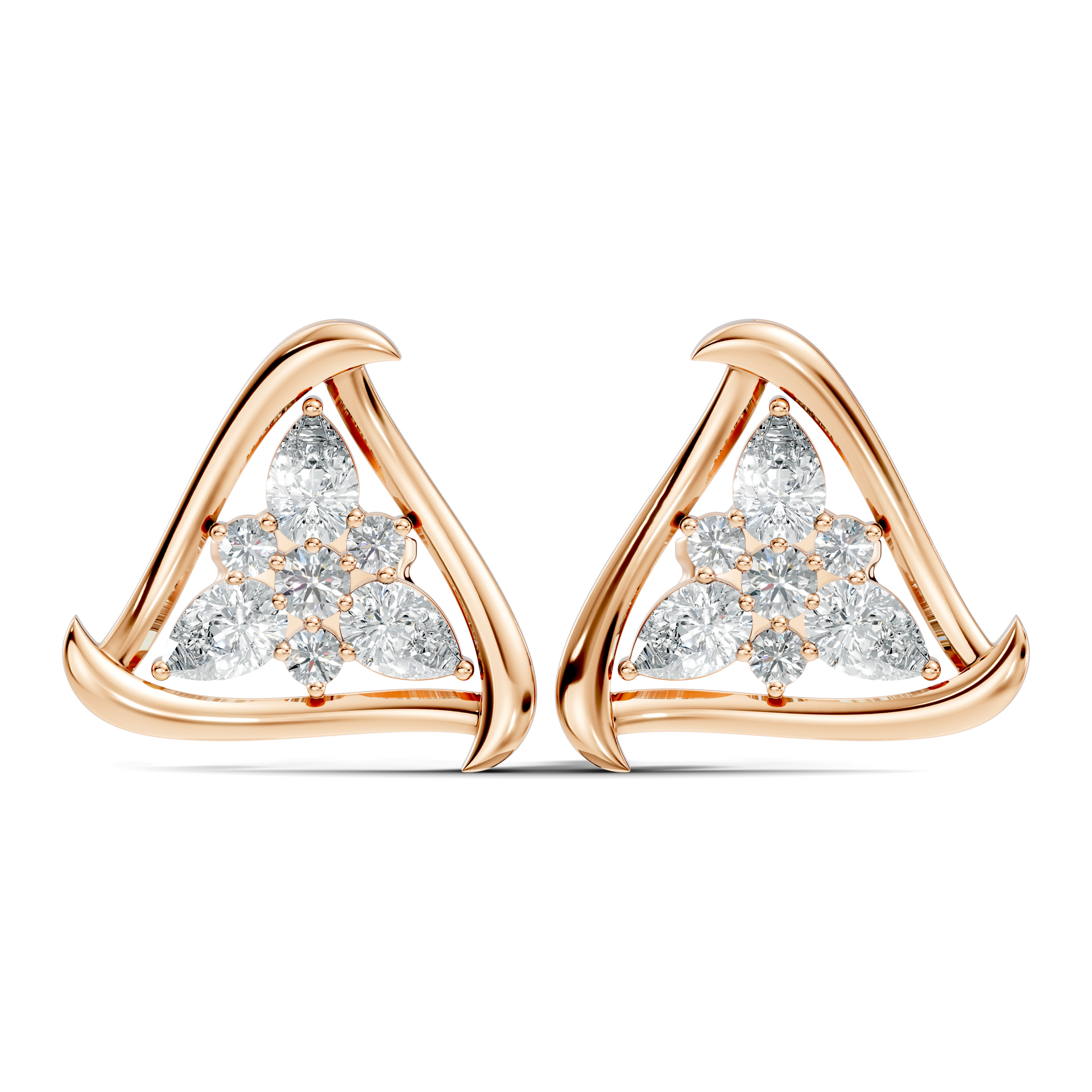 Marquise-Cut Lab-grown Diamond Vintage Studs in 10K White Gold