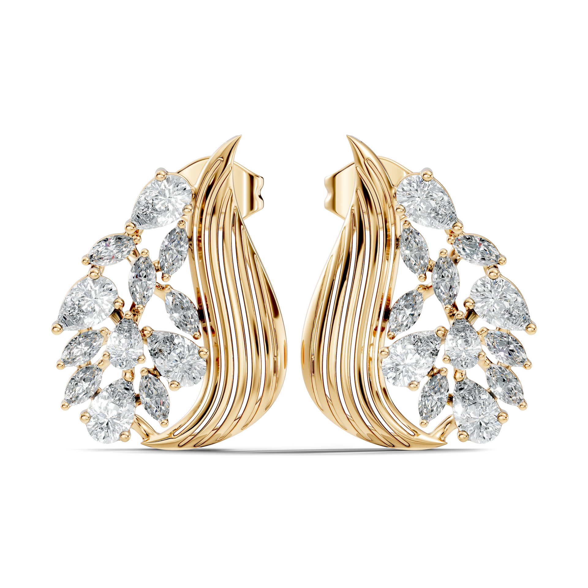 2.47Ct Round-Cut Lab-grown Diamond Earrings in 10K Rose Gold