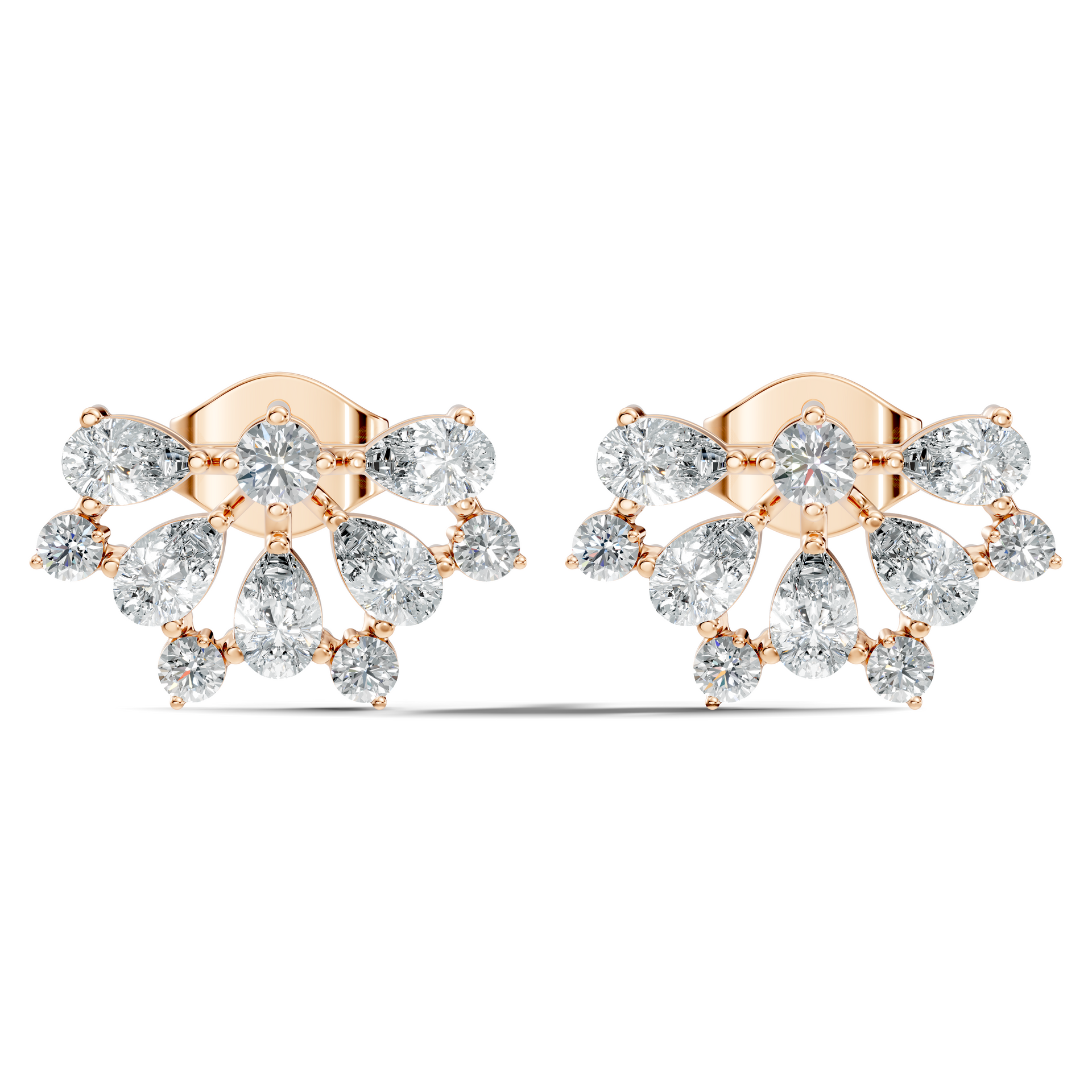Marquise-Cut Lab-grown Diamond Earrings in 14K Gold