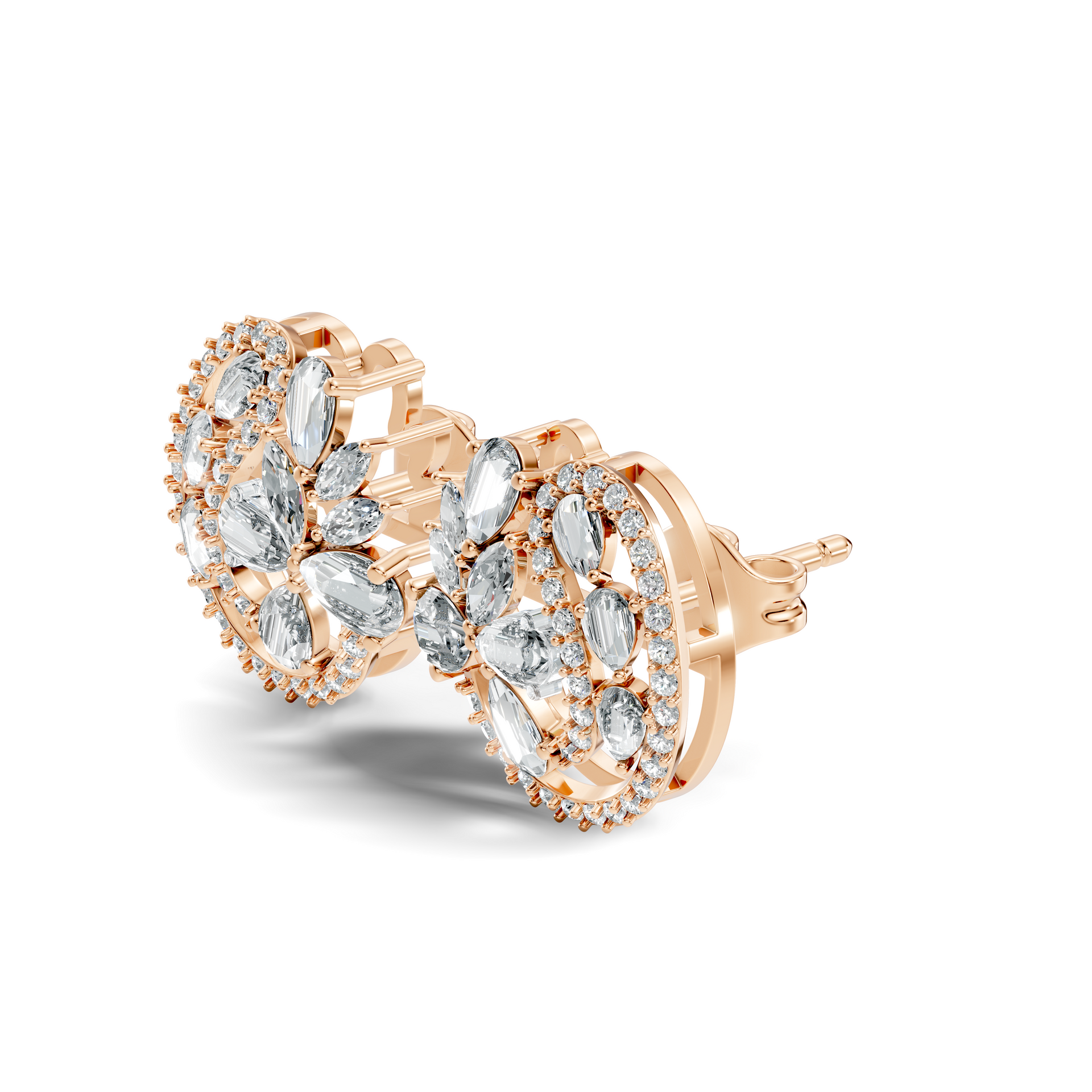 Marquise-Cut Lab-grown Diamond Earrings in 14K Gold