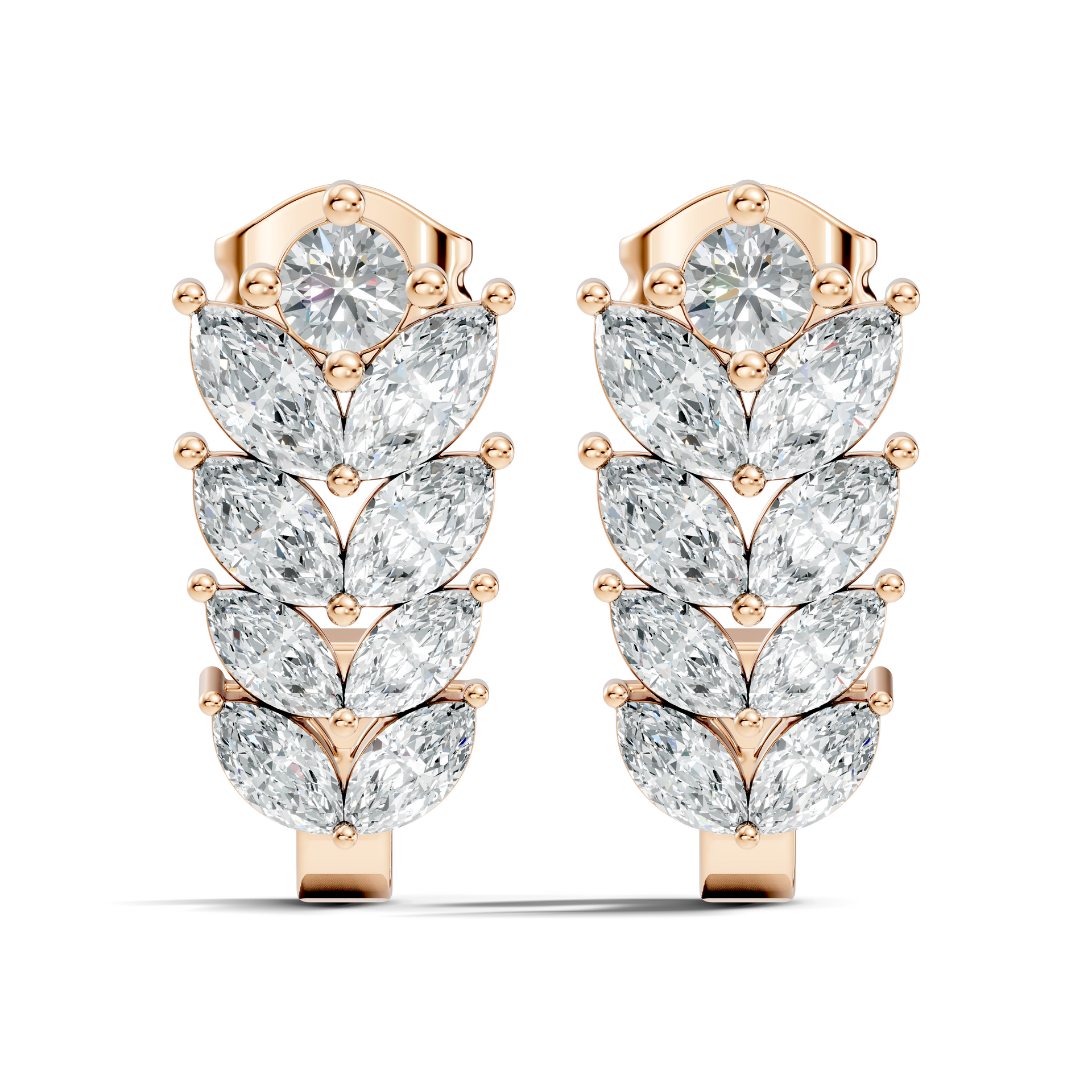 2.17Ct Pear-Cut Lab-grown Diamond Earrings in 14K Gold