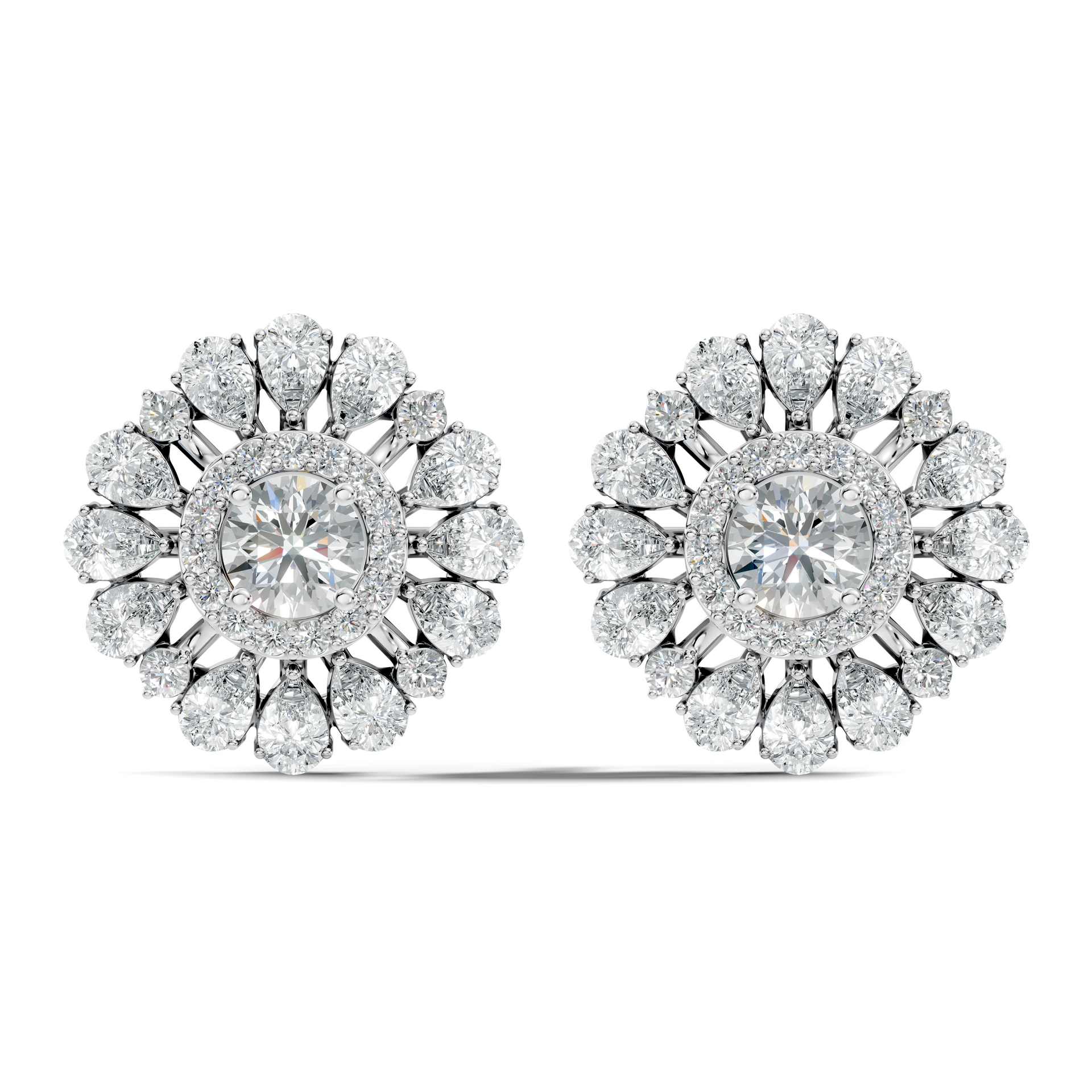 Marquise-Cut Lab-grown Diamond Vintage Earrings in 10K Rose Gold