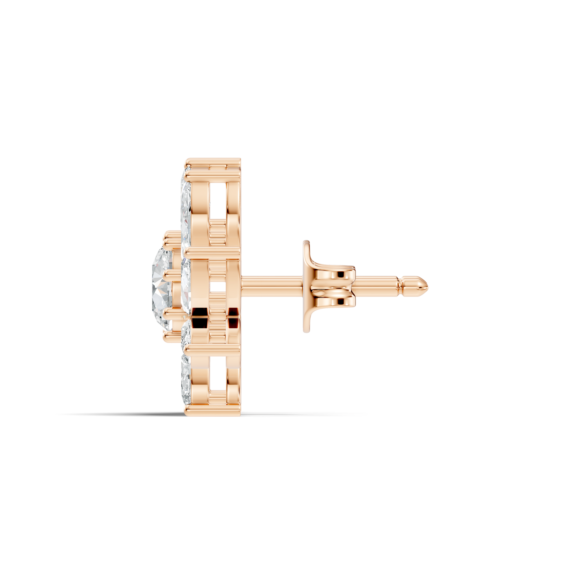 Pear-Cut Lab-grown Diamond Stud Earrings in 18K Yellow Gold