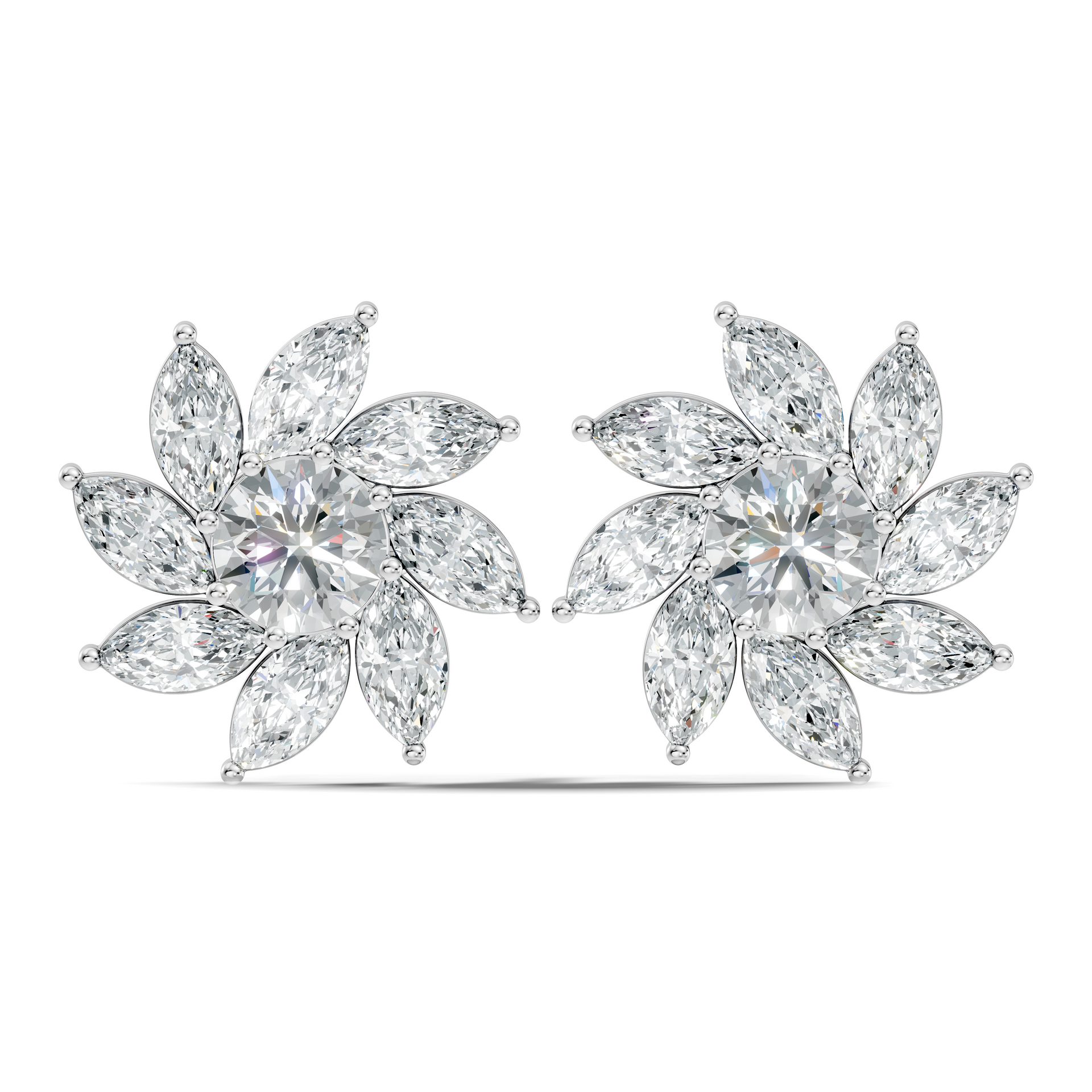 Pear-Cut Lab-grown Diamond Stud Earrings in 18K Yellow Gold
