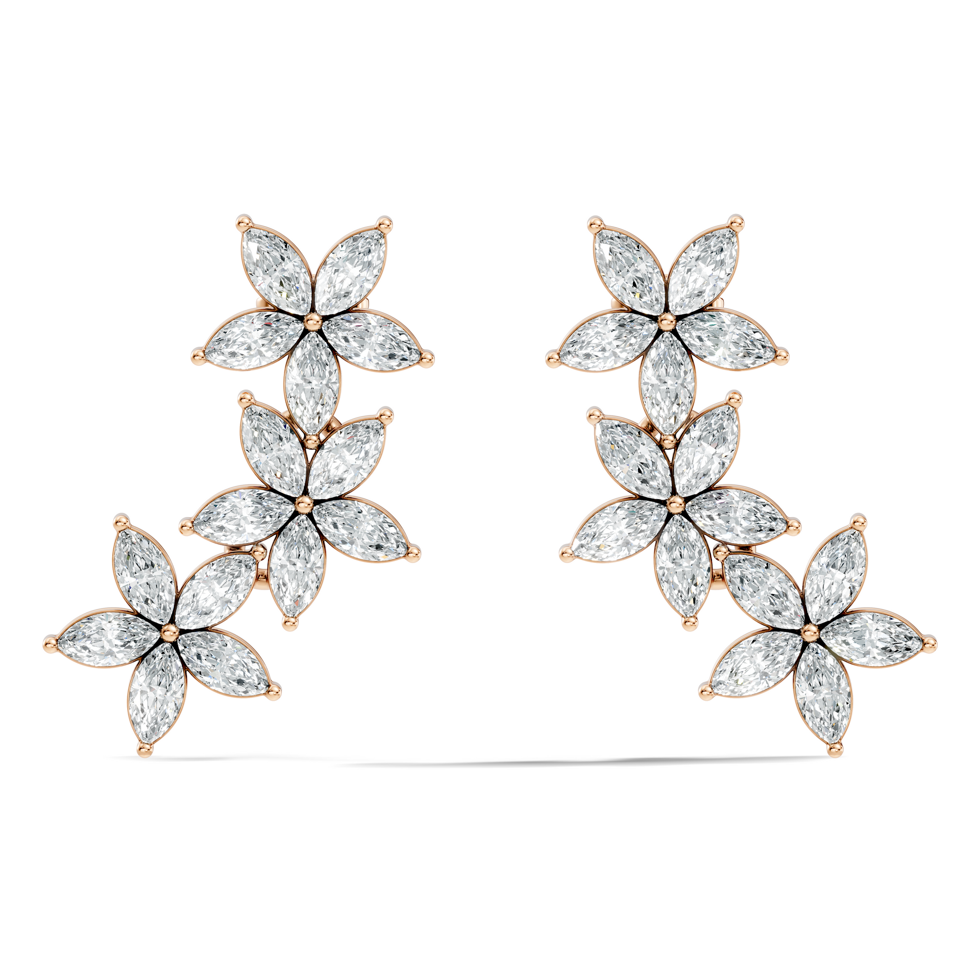 2.17Ct Pear-Cut Lab-grown Diamond Earrings in 14K Gold