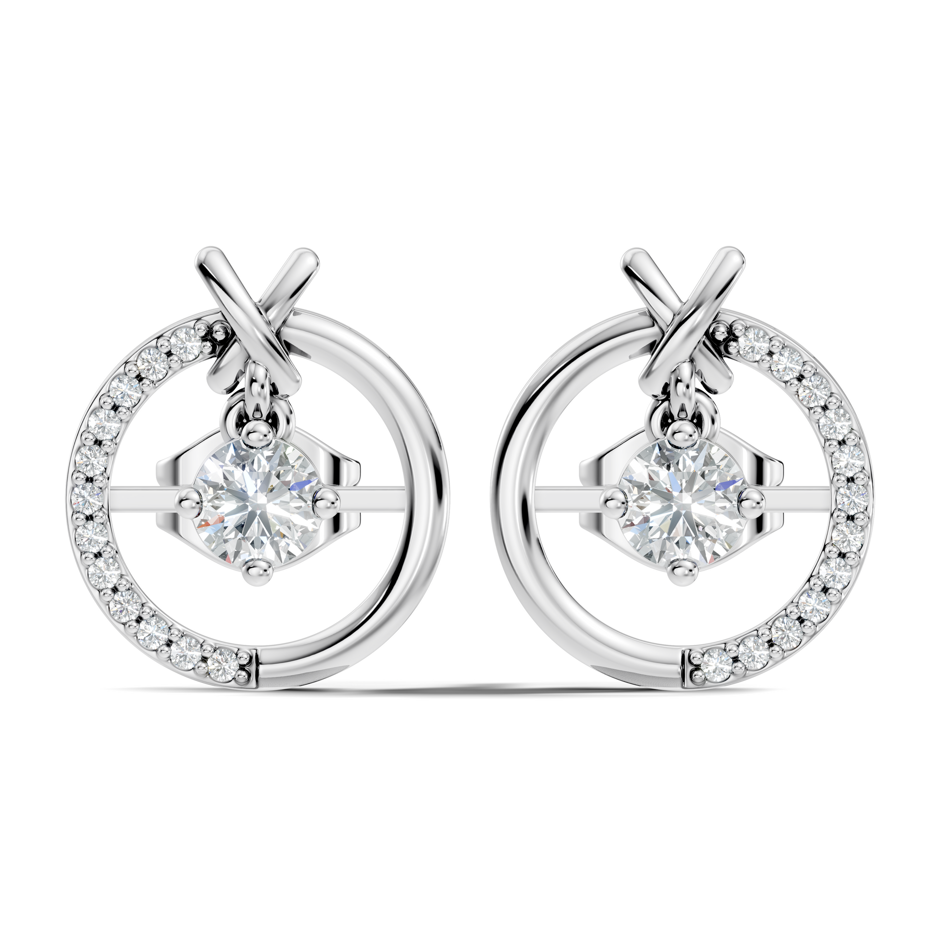 3.24Ct Marquise-Cut Lab-grown Diamond Stud Earrings in 14K White Gold