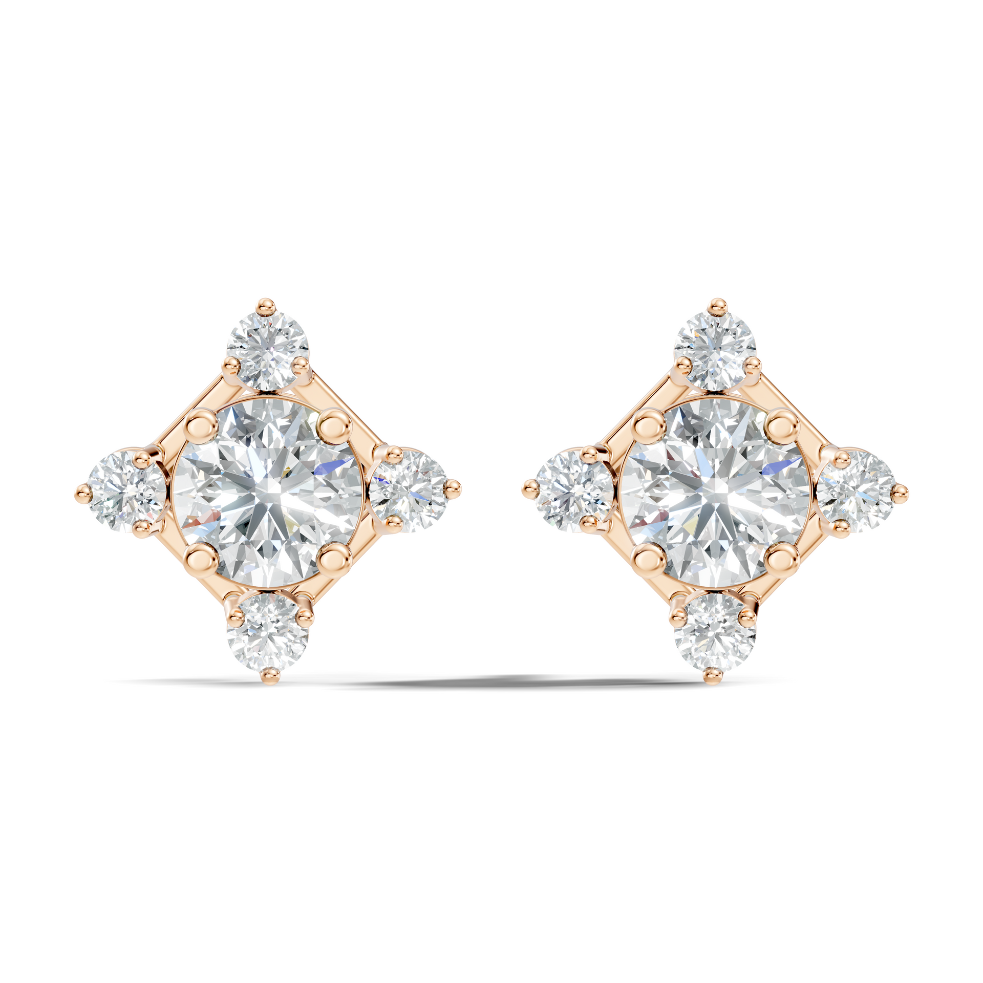 3.24Ct Marquise-Cut Lab-grown Diamond Stud Earrings in 14K White Gold