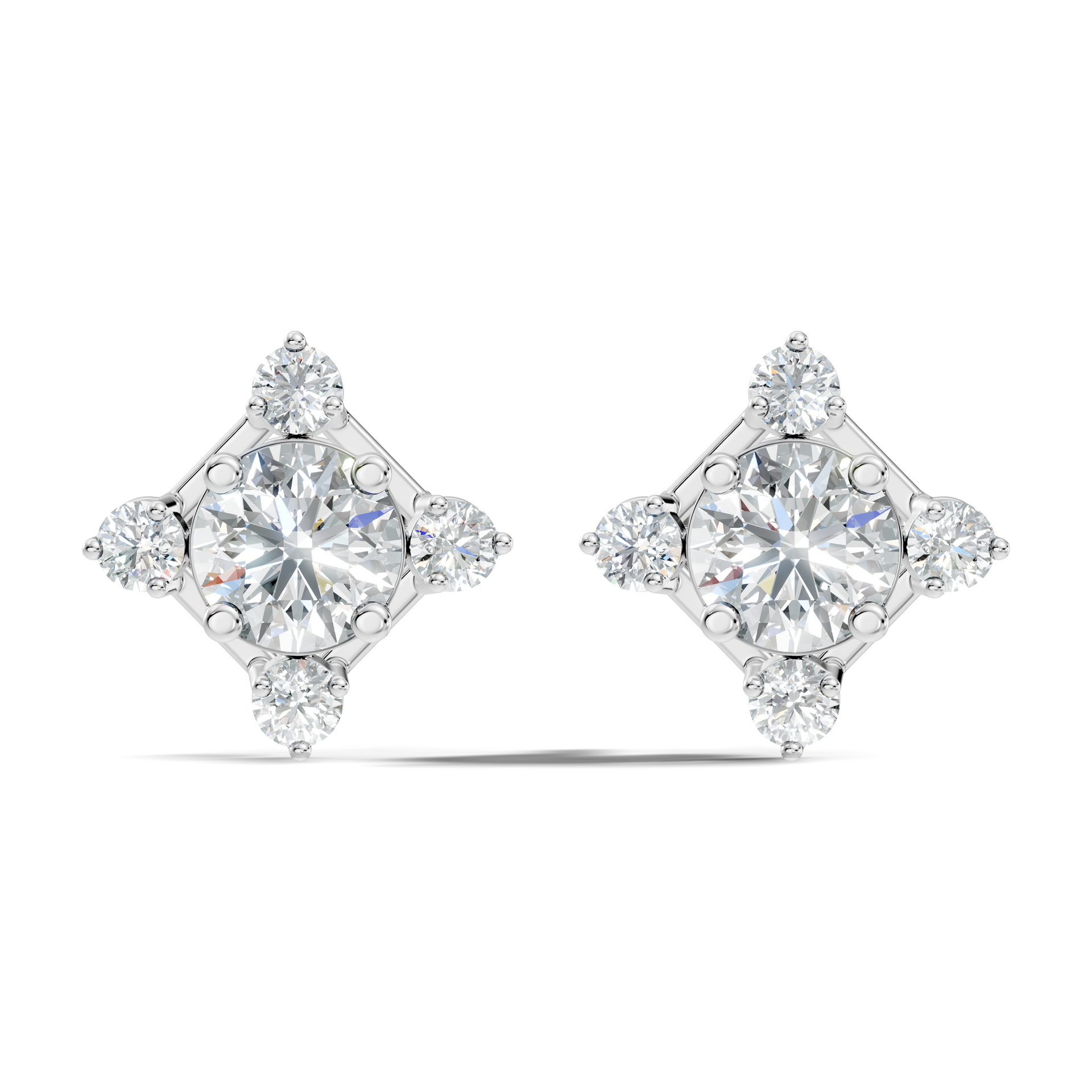 3.24Ct Marquise-Cut Lab-grown Diamond Stud Earrings in 14K White Gold