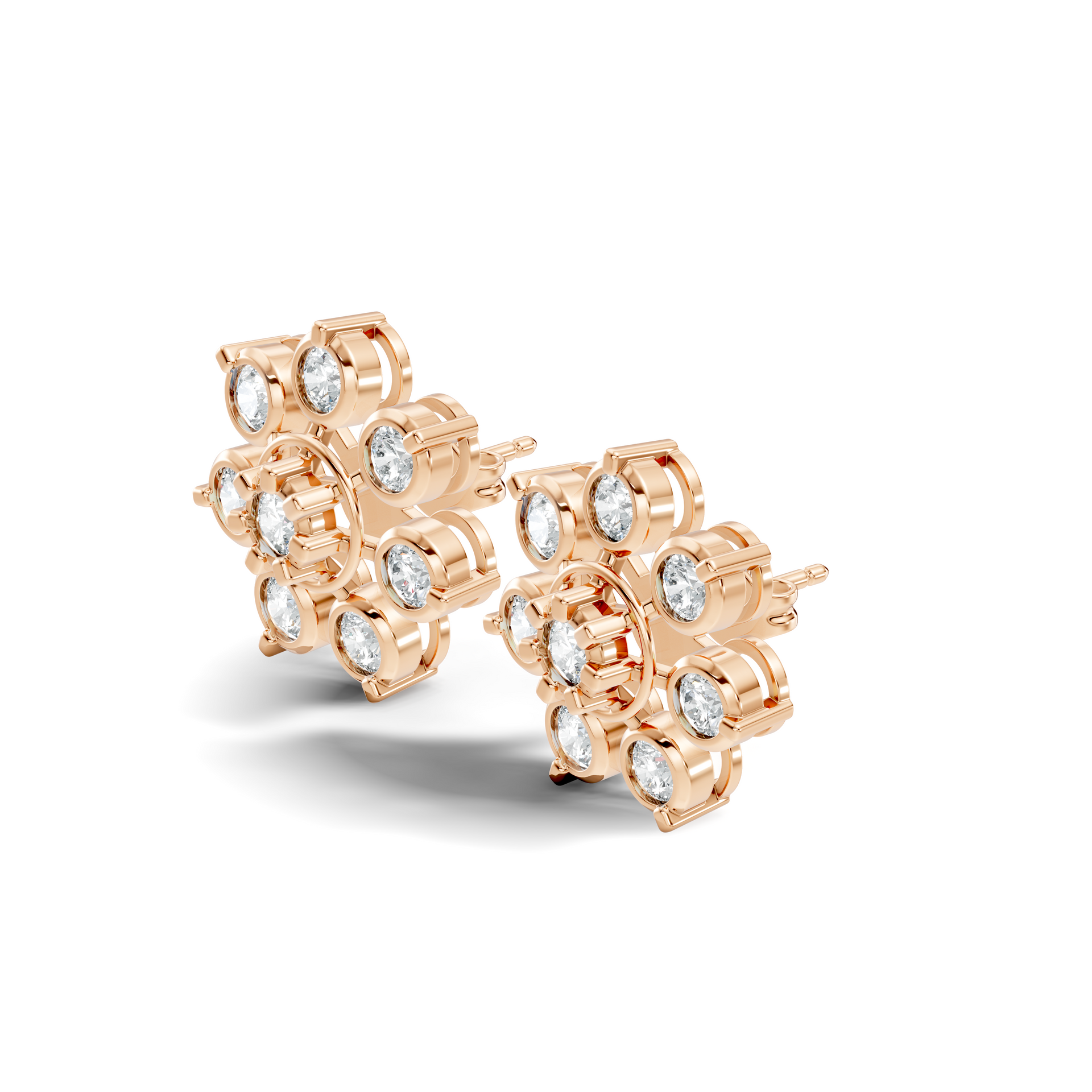 3.66Ct Marquise-Cut Lab-grown Diamond Vintage Earrings in 14K Gold