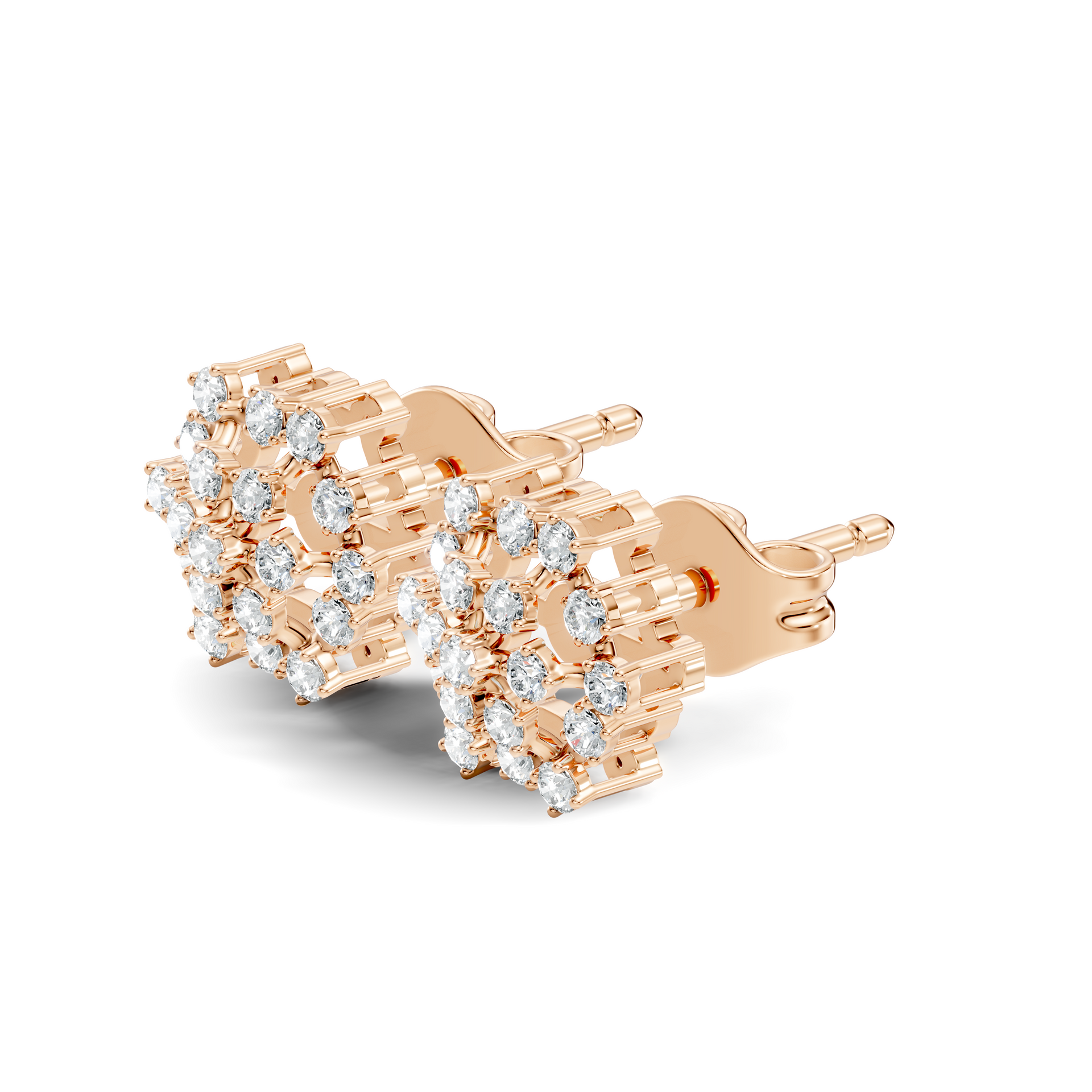 Round-Cut Lab-grown Diamond Stud Studs in 14K White Gold