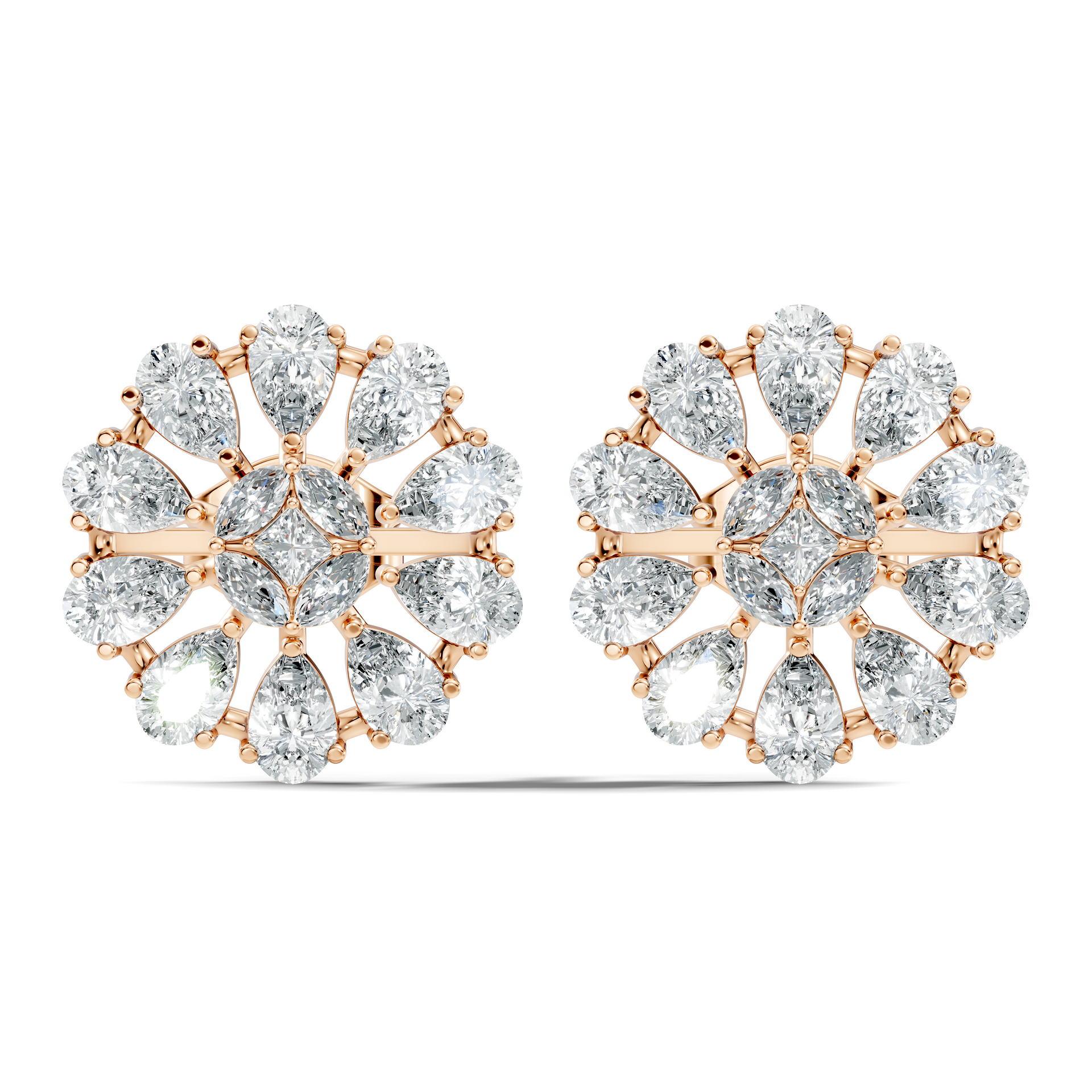 Round-Cut Lab-grown Diamond Stud Studs in 14K White Gold