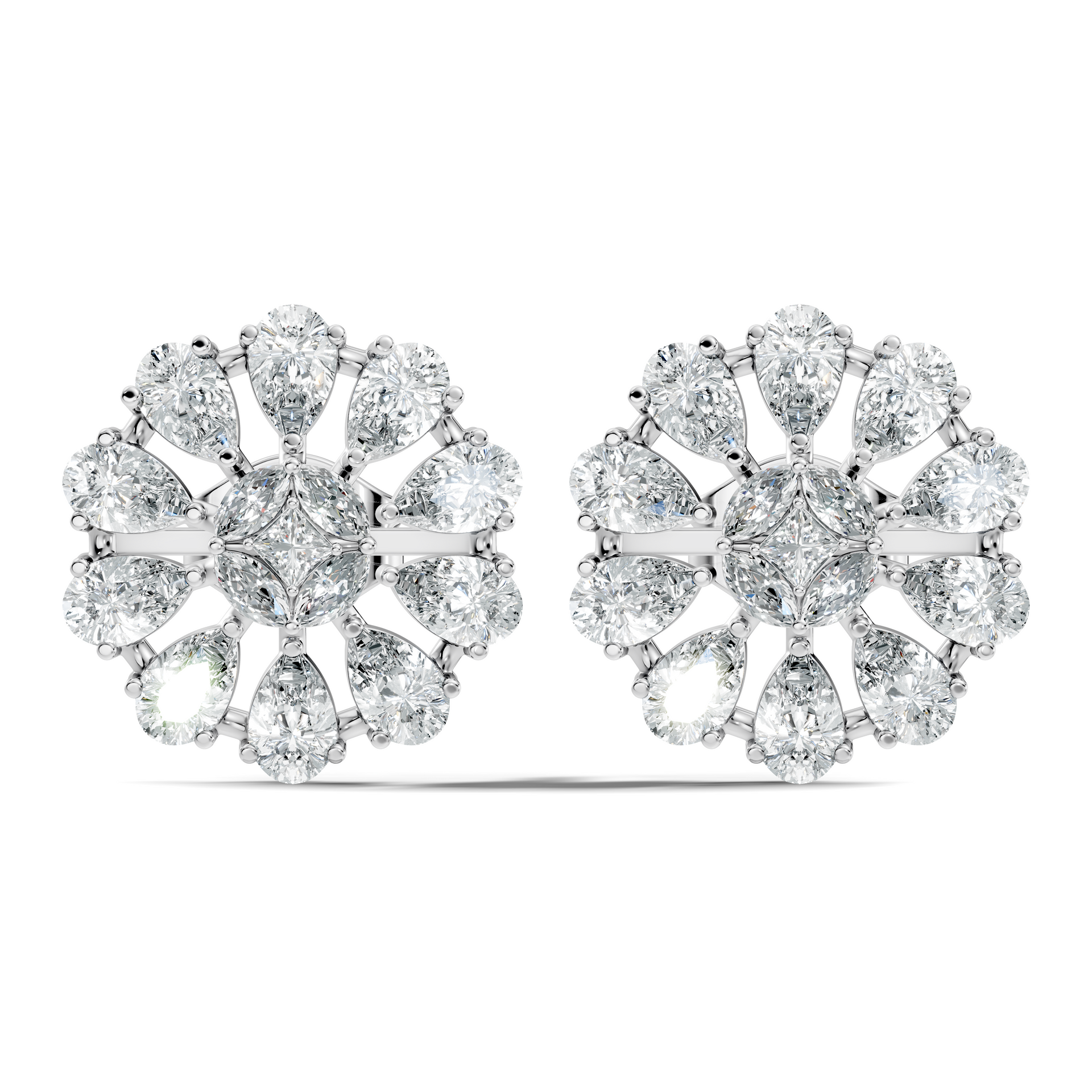 Round-Cut Lab-grown Diamond Stud Studs in 14K White Gold