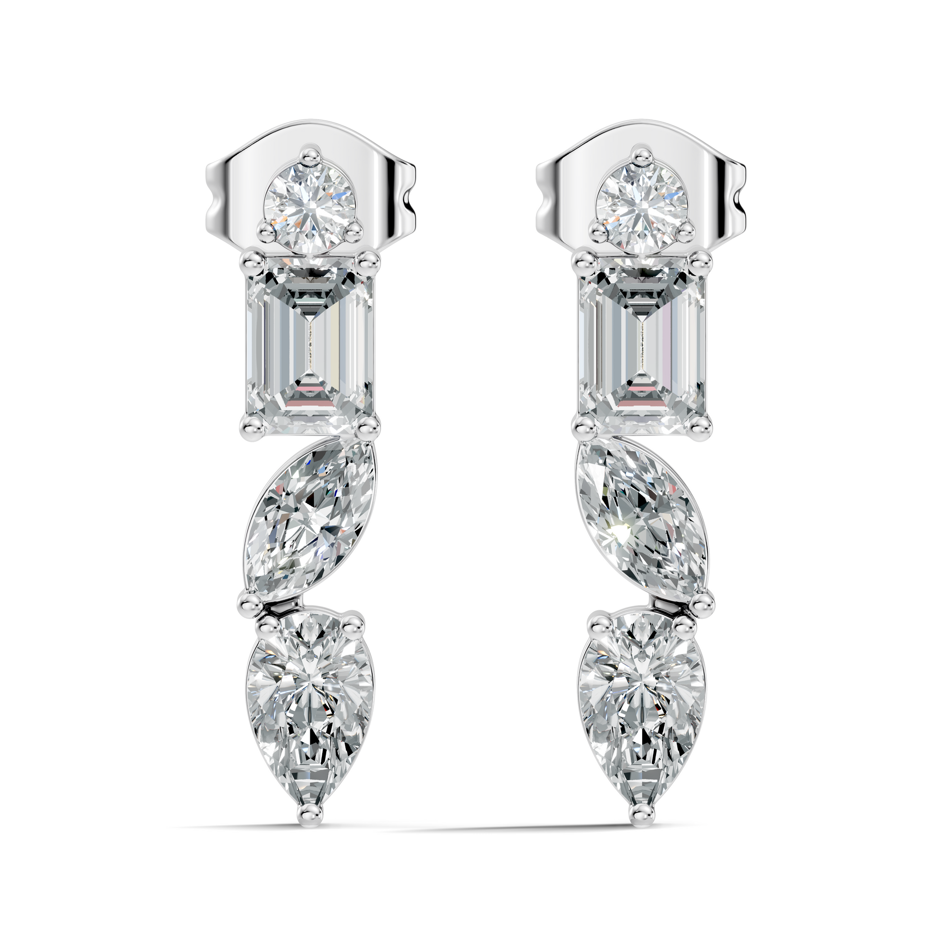 1.75Ct Oval-Cut Lab-grown Diamond Stud Earrings in 14K White Gold